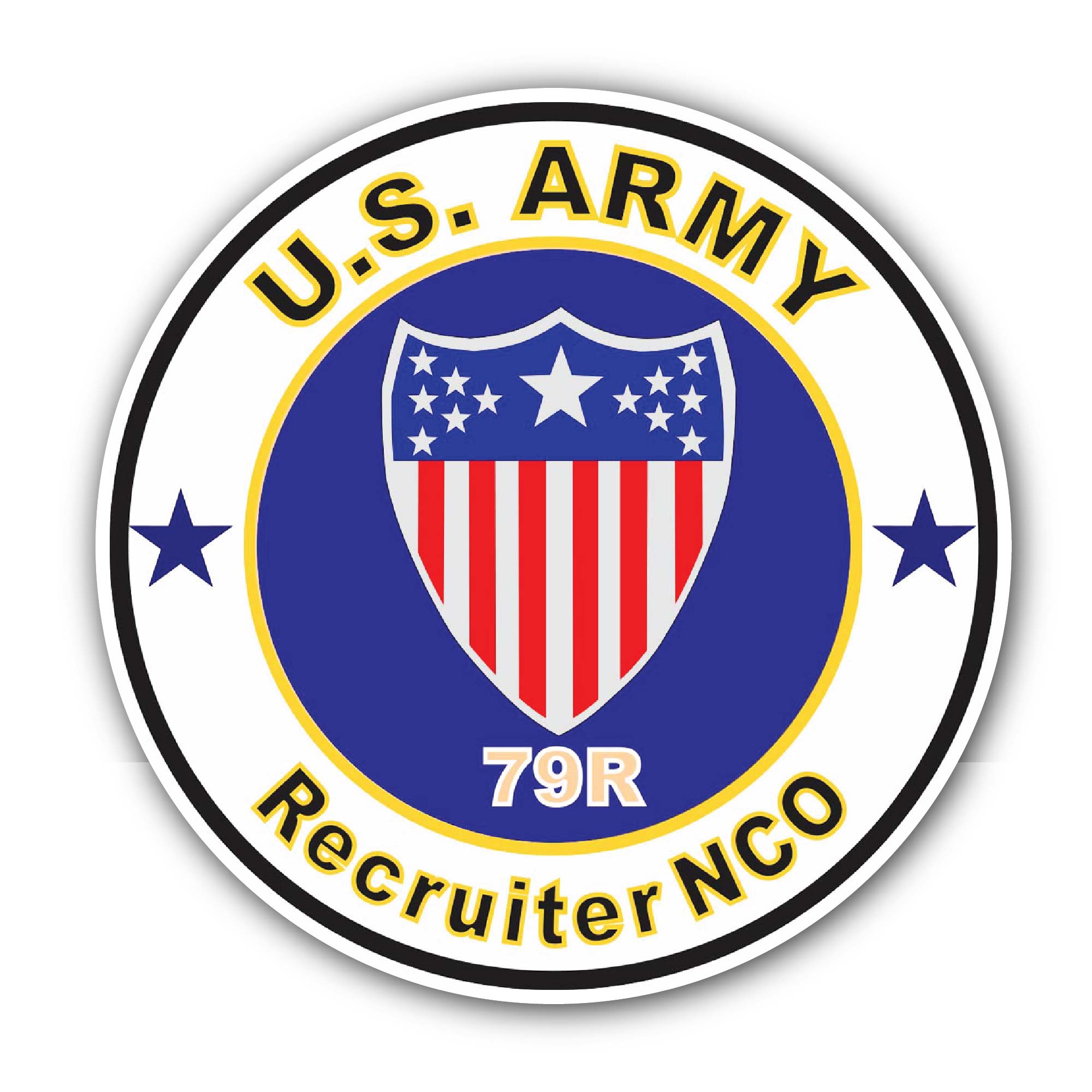 U.S. Army MOS 79R Recruiter NCO Sticker, Waterproof Vinyl Decal Sticker Indoor Or Outdoor 2 (Pieces) 3" and 5"