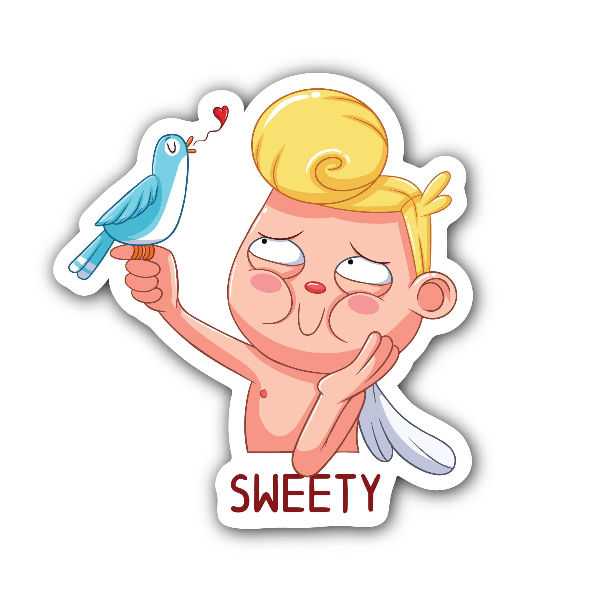 Love Sweety Sticker, Waterproof Vinyl Decal Sticker Indoor Or Outdoor 2 (Pieces) 3" and 5"