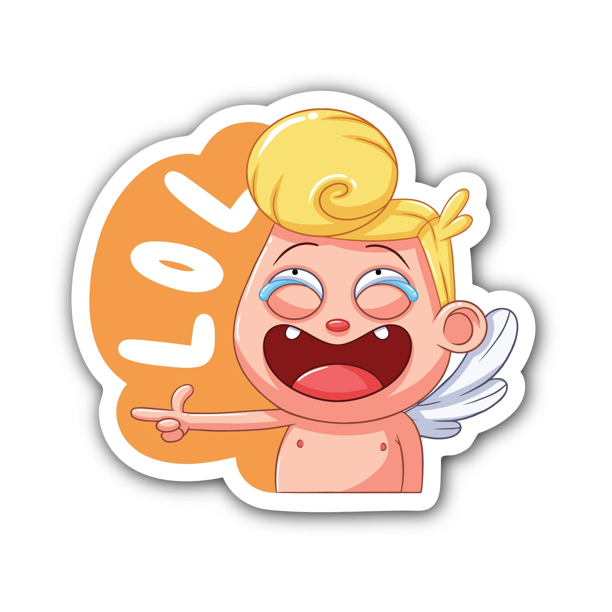 LOL Sticker, Waterproof Vinyl Decal Sticker Indoor Or Outdoor 2 (Pieces) 3" and 5"