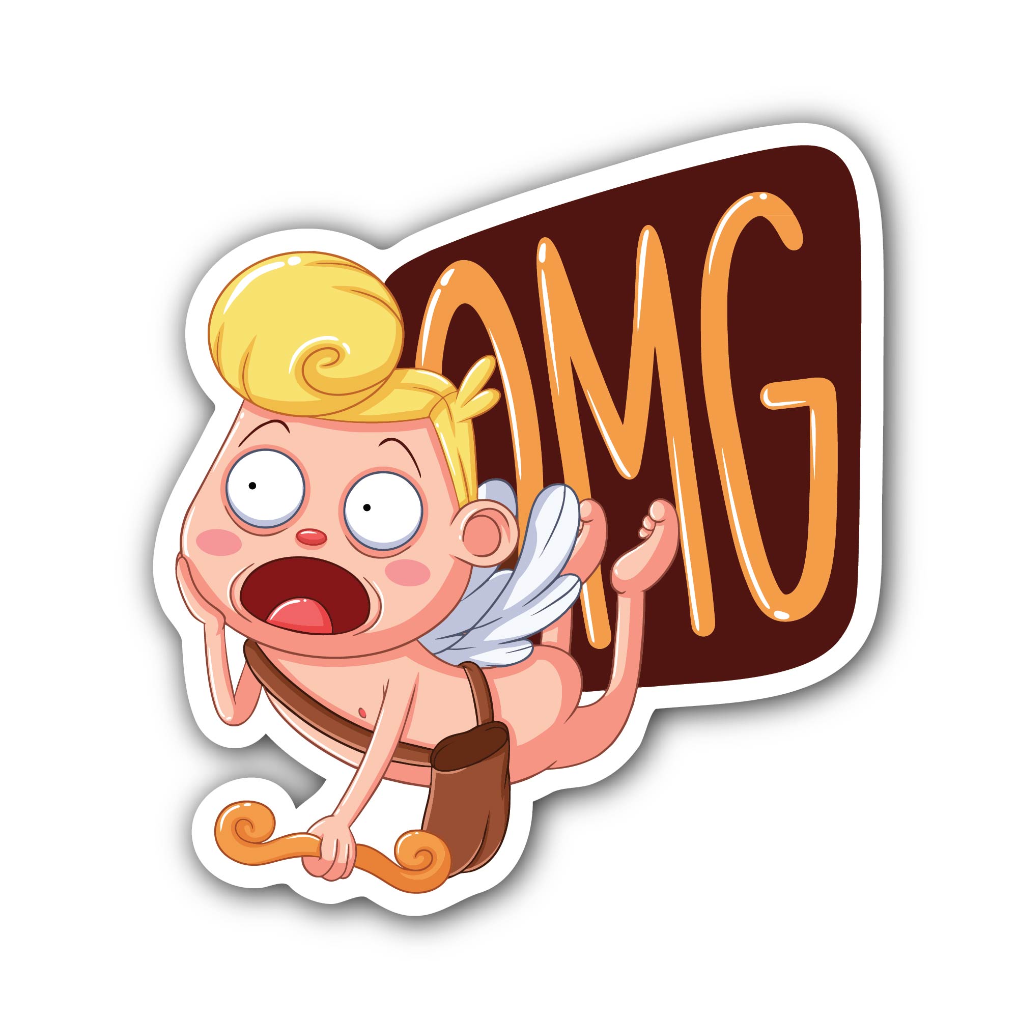 OMG Sticker, Waterproof Vinyl Decal Sticker Indoor Or Outdoor 2 (Pieces) 3" and 5"