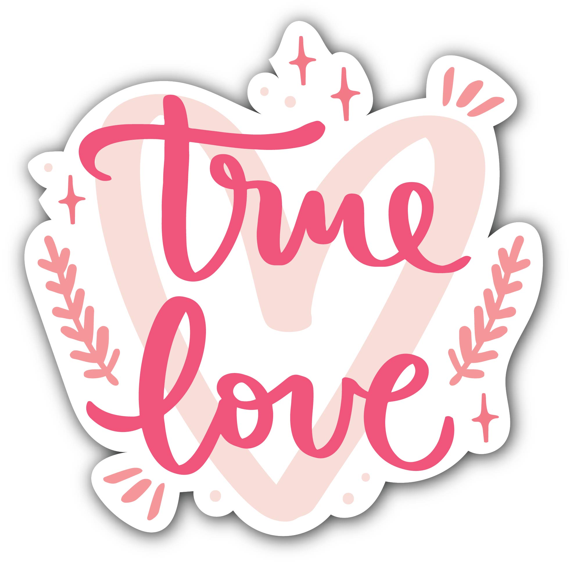 Time Love Sticker, Waterproof Vinyl Decal Sticker Indoor Or Outdoor 2 (Pieces) 3" and 5"