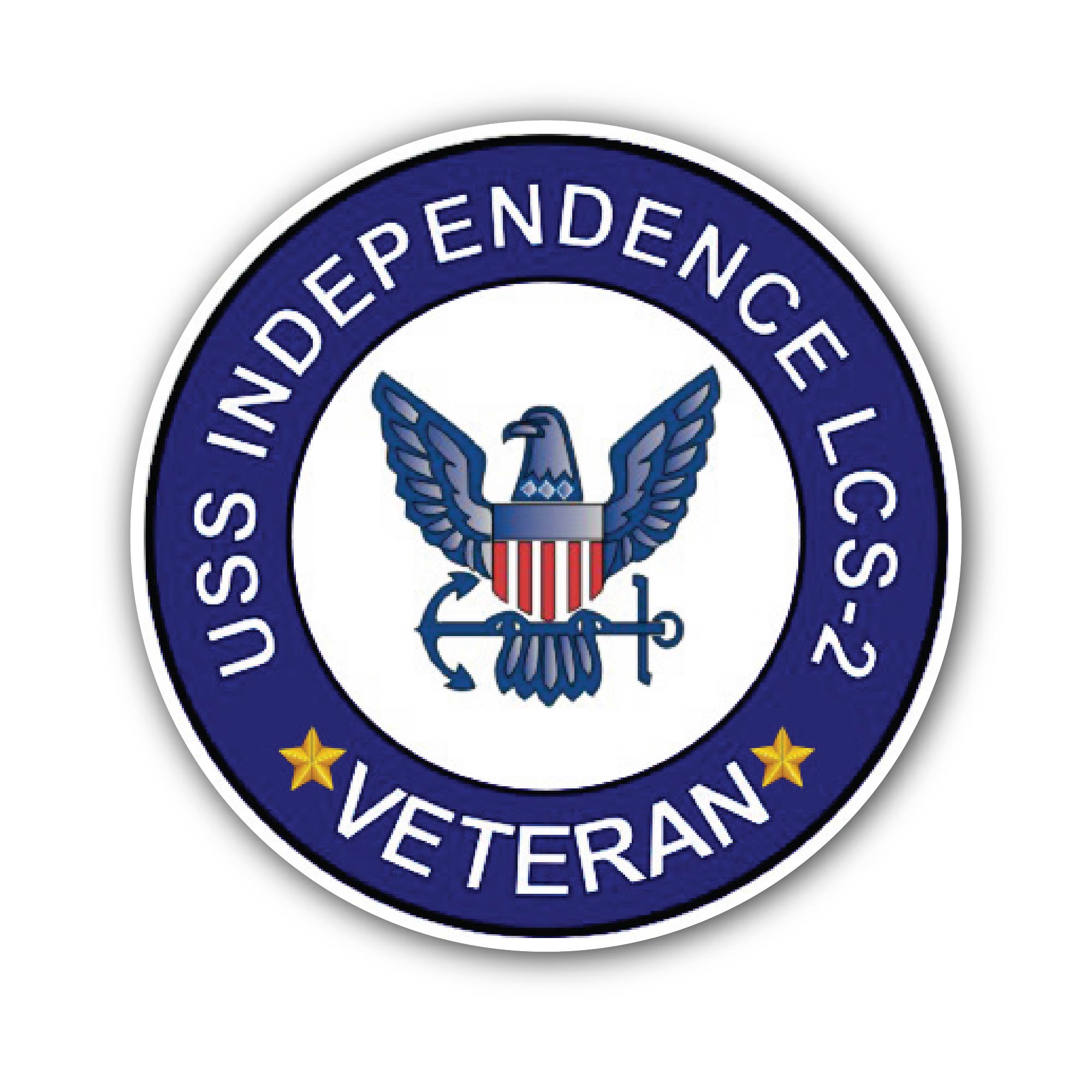 USS Independence LCS-2 Veteran Sticker, Waterproof Vinyl Decal Sticker Indoor Or Outdoor 2 (Pieces) 3" and 5"