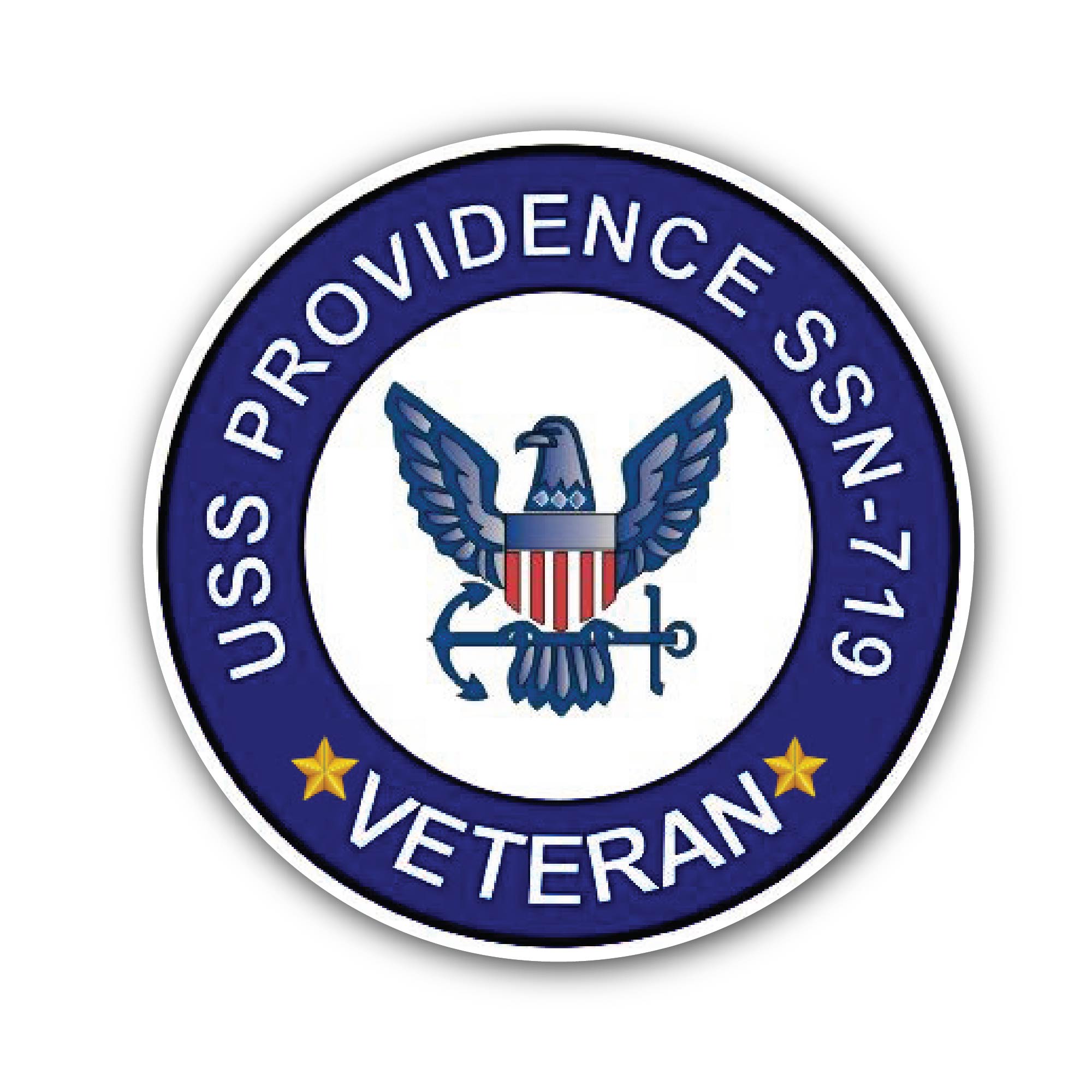 USS Providence SSN-719 Veteran Sticker, Waterproof Vinyl Decal Sticker Indoor Or Outdoor 2 (Pieces) 3" and 5"