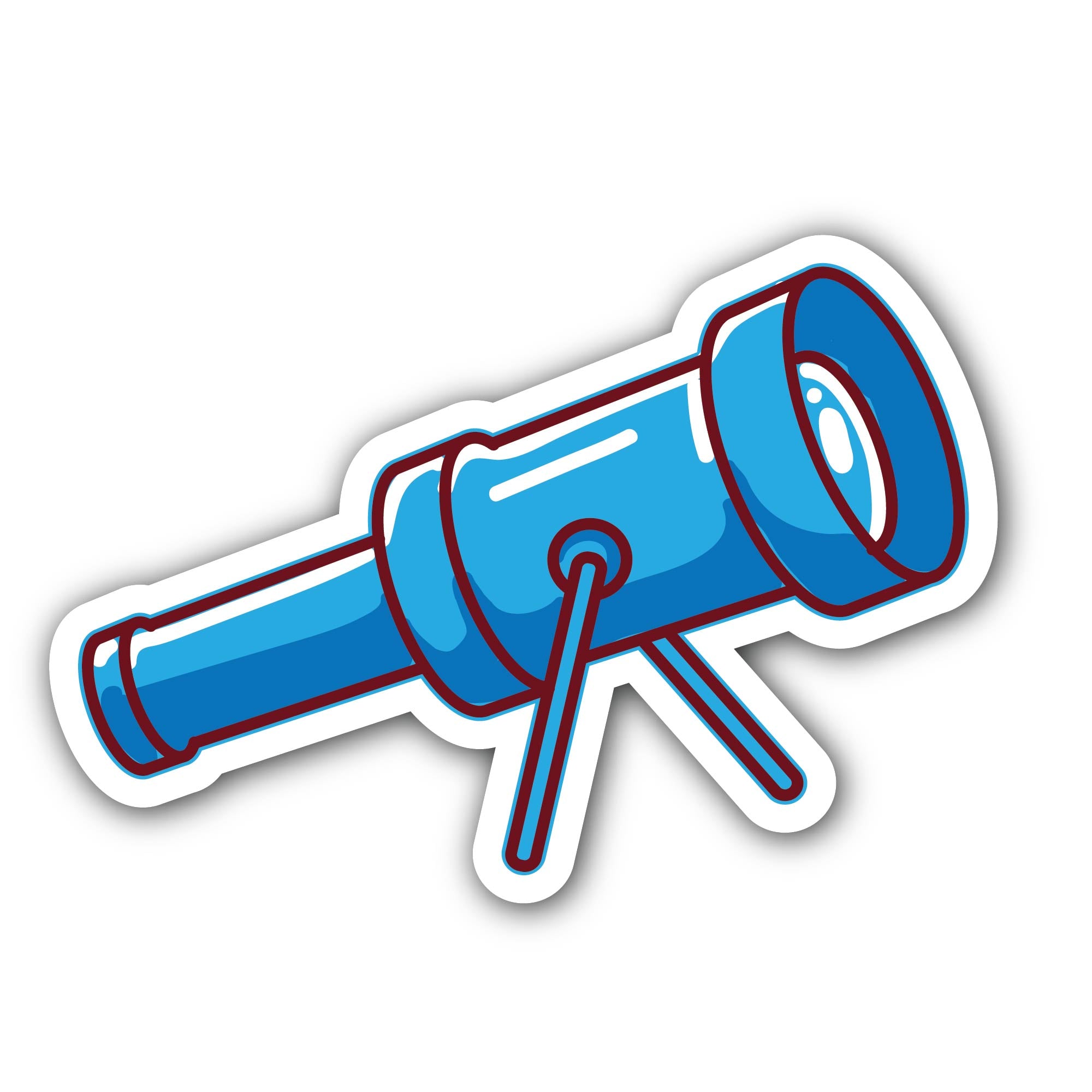 Colorful Telescope Sticker, Waterproof Vinyl Decal Sticker Indoor Or Outdoor 2 (Pieces) 3" and 5"