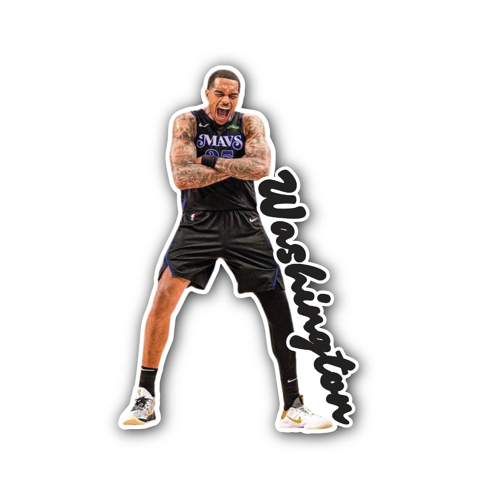 P.J. Washington Sticker, Waterproof Vinyl Decal Sticker Indoor Or Outdoor 2 (Pieces) 3" and 5"