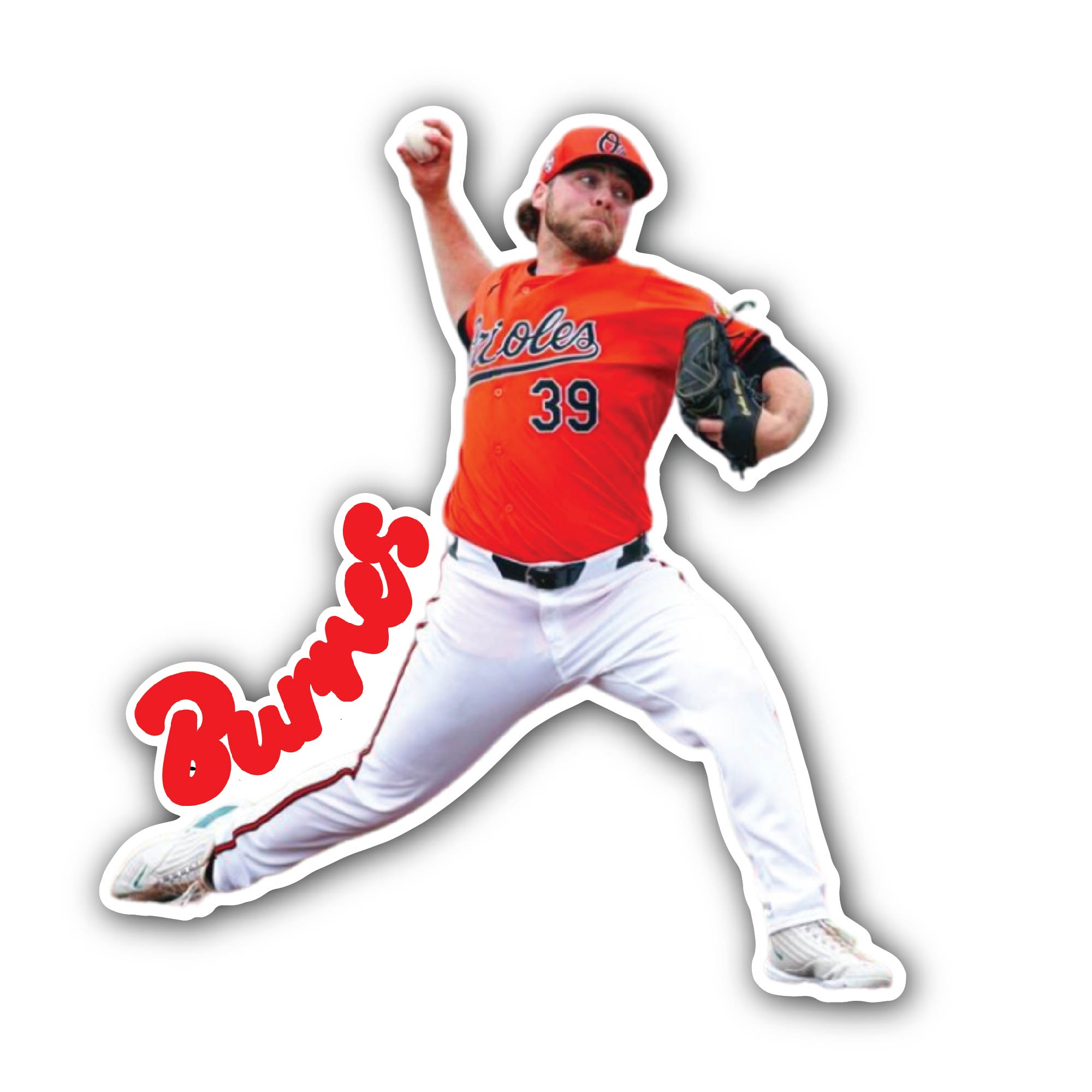 Corbin Burnes Sticker, Waterproof Vinyl Decal Sticker Indoor Or Outdoor 2 (Pieces) 3" and 5"