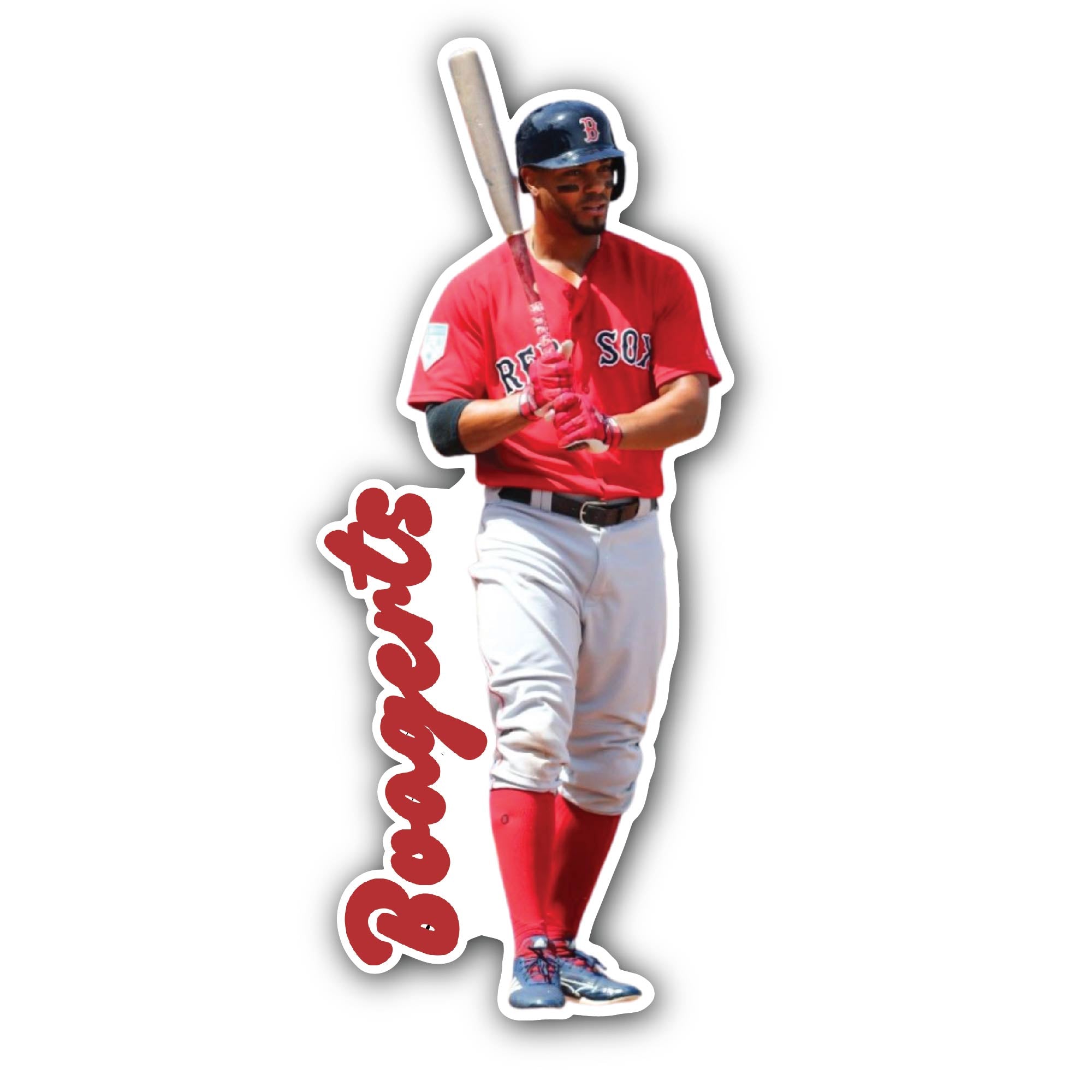 Bogaerts Baseball Player Sticker, Waterproof Vinyl Decal Sticker Indoor Or Outdoor 2 (Pieces) 3" and 5"