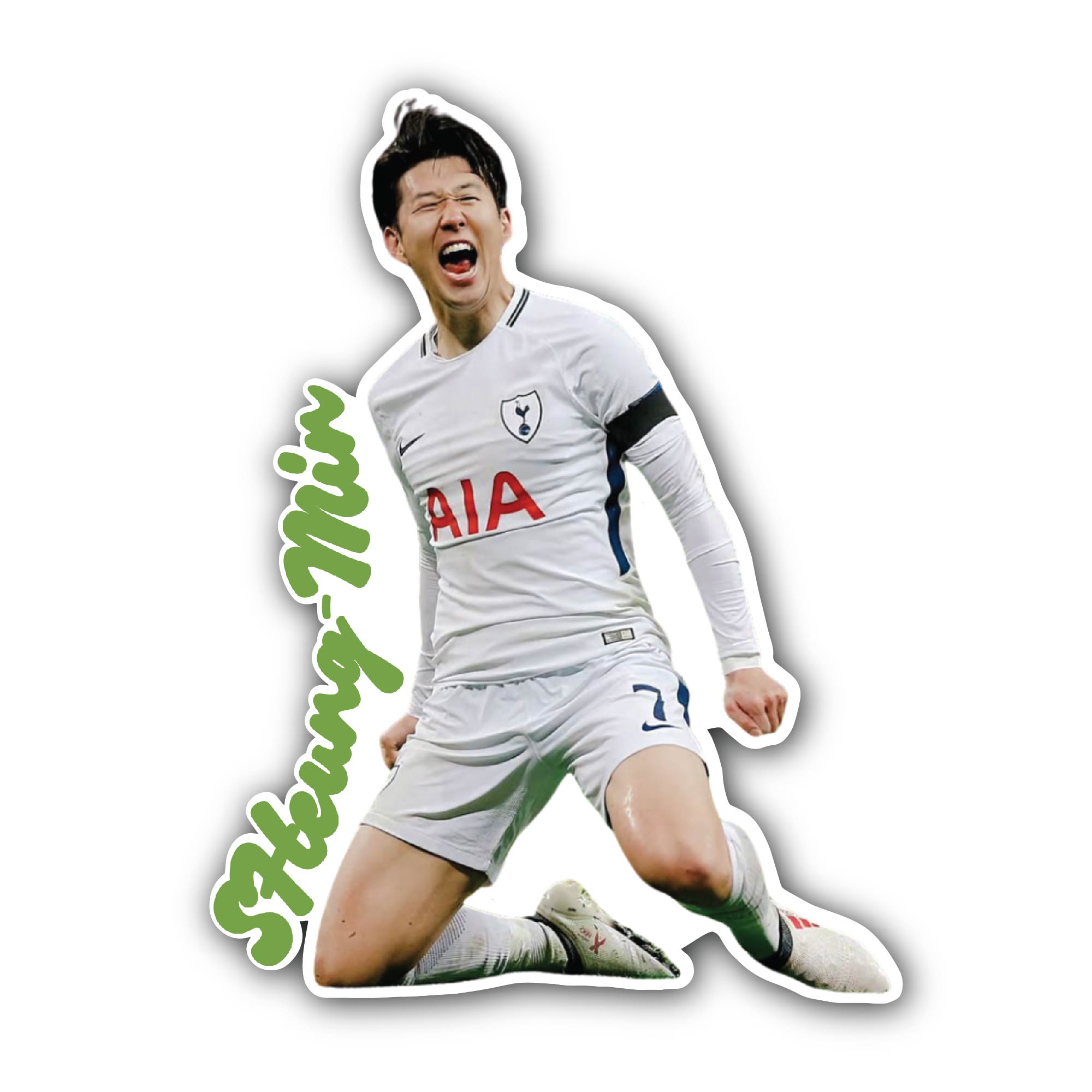 Son Heung Min Sticker, Waterproof Vinyl Decal Sticker Indoor Or Outdoor 2 (Pieces) 3" and 5"