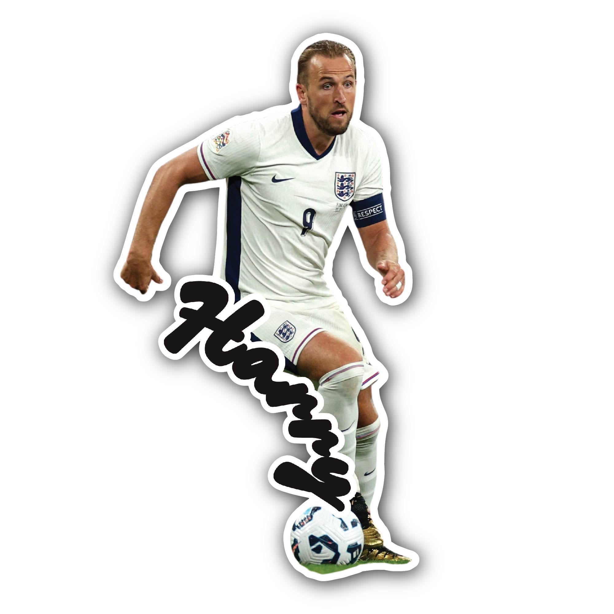 Harry Kane Sticker, Waterproof Vinyl Decal Sticker Indoor Or Outdoor 2 (Pieces) 3" and 5"