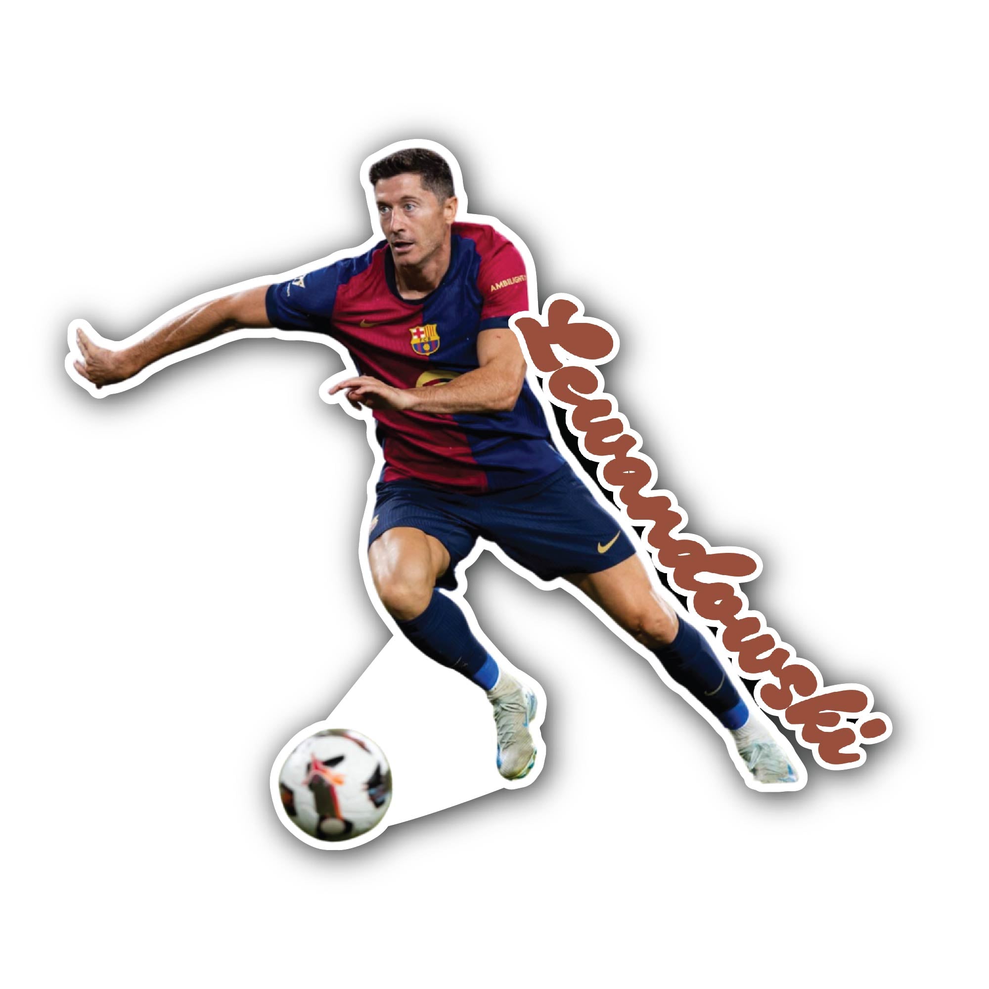 Robert Lewandowski Sticker, Waterproof Vinyl Decal Sticker Indoor Or Outdoor 2 (Pieces) 3" and 5"