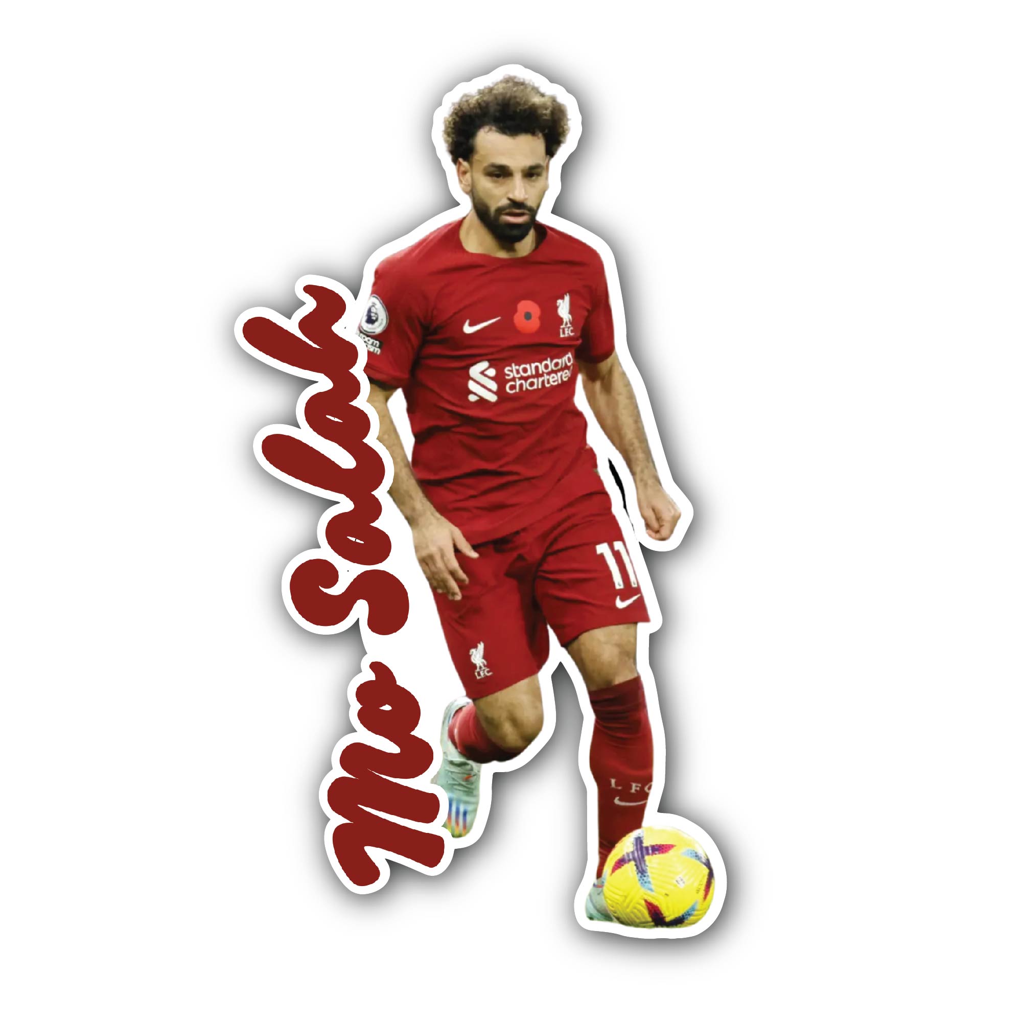 Mo Salah Sticker, Waterproof Vinyl Decal Sticker Indoor Or Outdoor 2 (Pieces) 3" and 5"