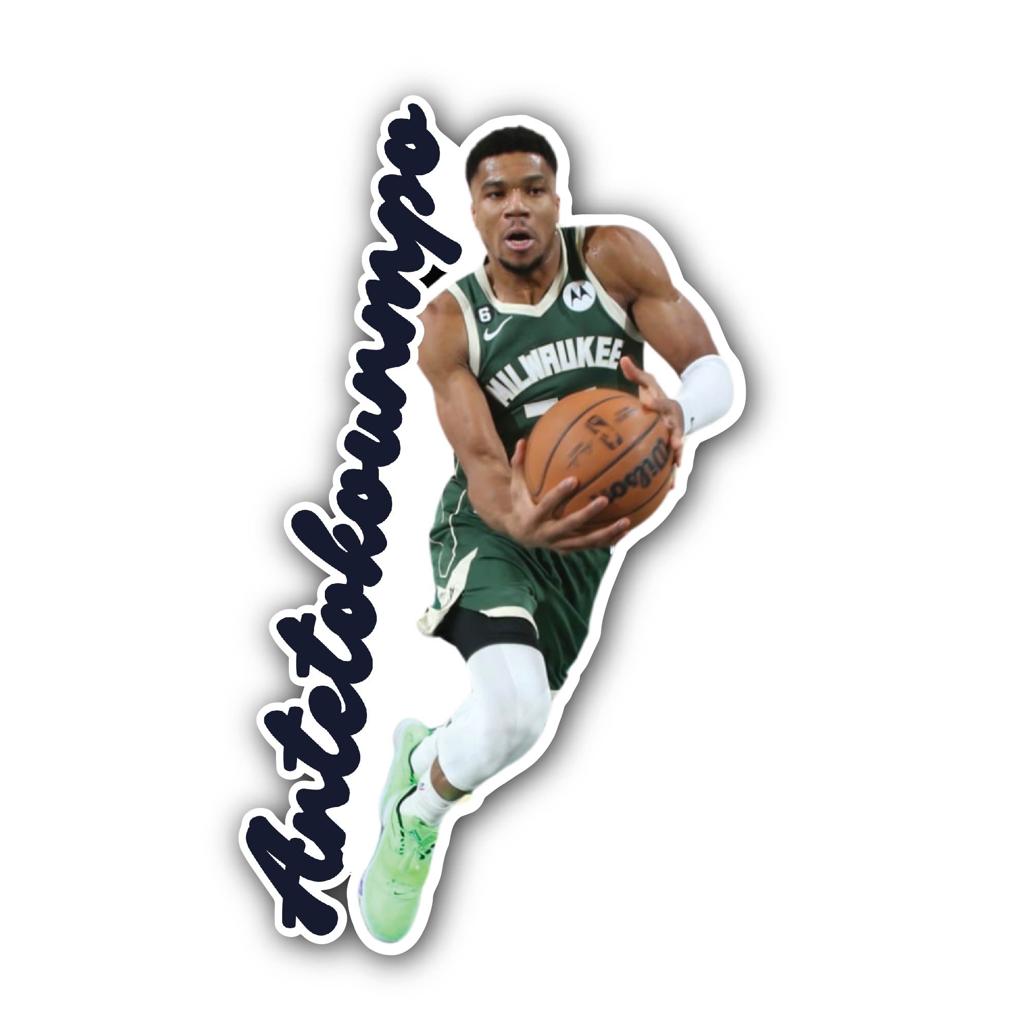 Antetokounmpo Sticker, Waterproof Vinyl Decal Sticker Indoor Or Outdoor 2 (Pieces) 3" and 5"