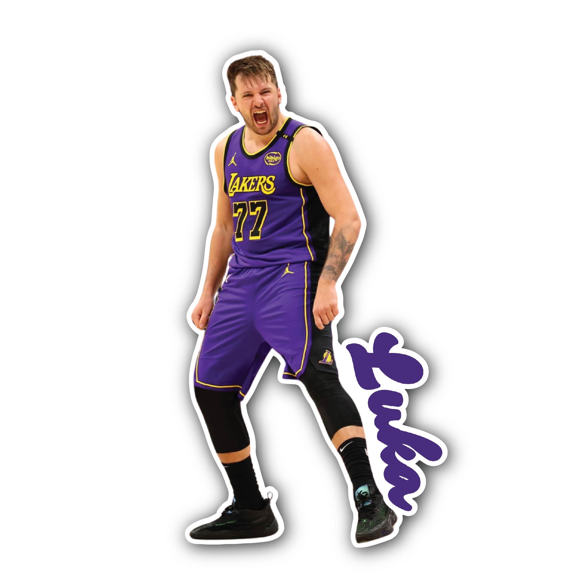 Luka Doncic Sticker, Waterproof Vinyl Decal Sticker Indoor Or Outdoor 2 (Pieces) 3" and 5"