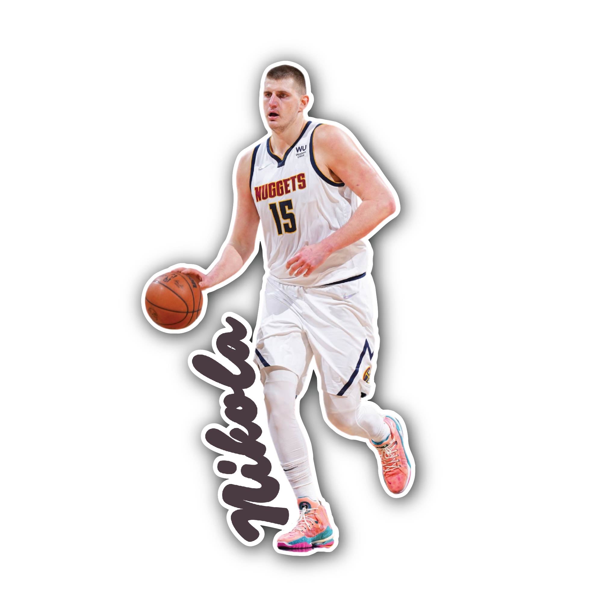 Nikola Jokic Sticker, Waterproof Vinyl Decal Sticker Indoor Or Outdoor 2 (Pieces) 3" and 5"