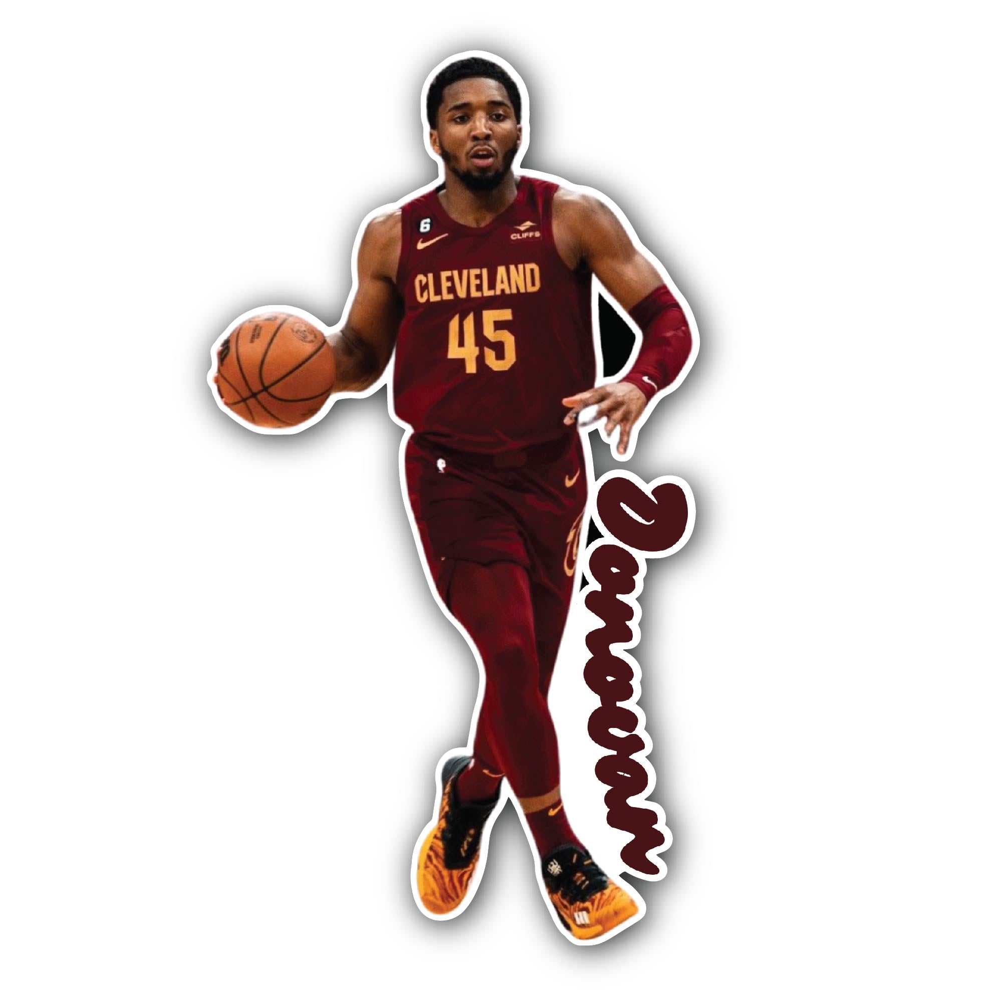Donovan Mitchell Sticker, Waterproof Vinyl Decal Sticker Indoor Or Outdoor 2 (Pieces) 3" and 5"