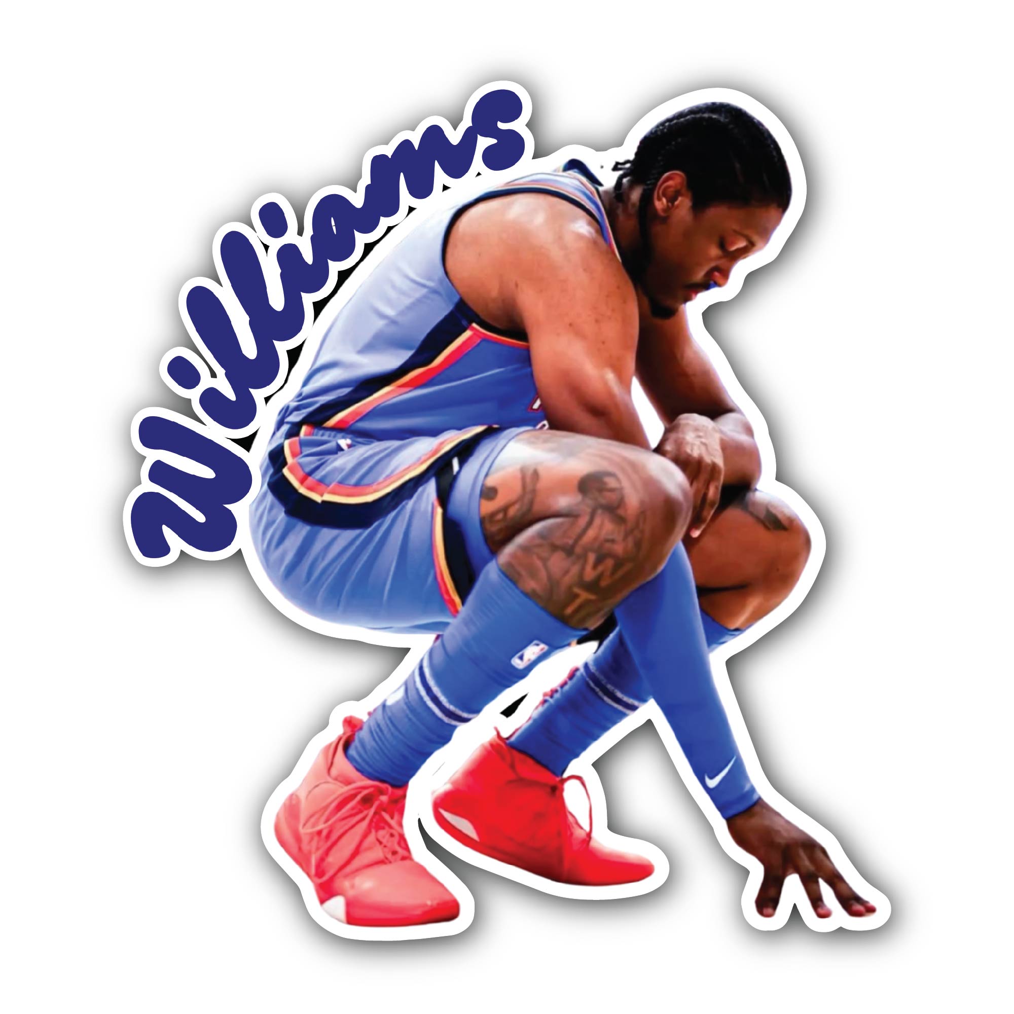 Williams Sticker, Waterproof Vinyl Decal Sticker Indoor Or Outdoor 2 (Pieces) 3" and 5"