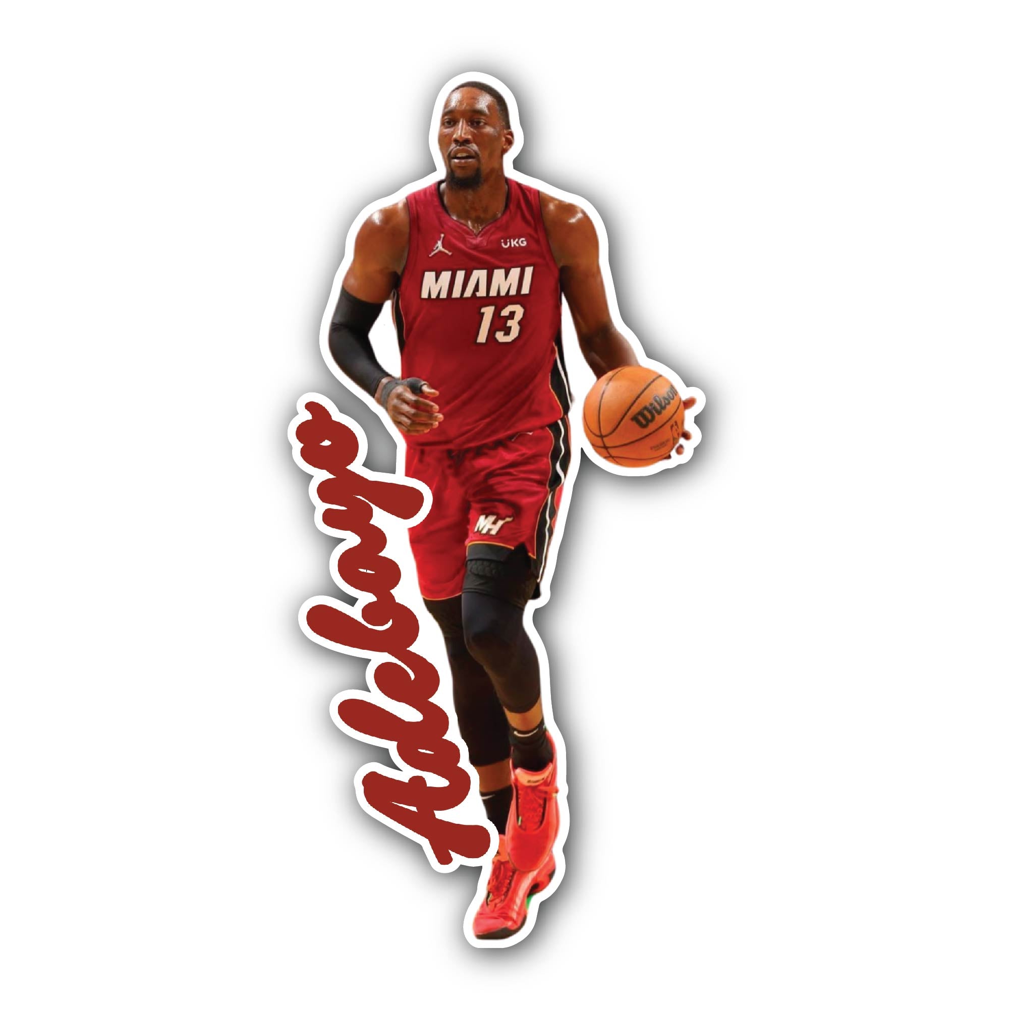 Bam Adebayo Sticker, Waterproof Vinyl Decal Sticker Indoor Or Outdoor 2 (Pieces) 3" and 5"