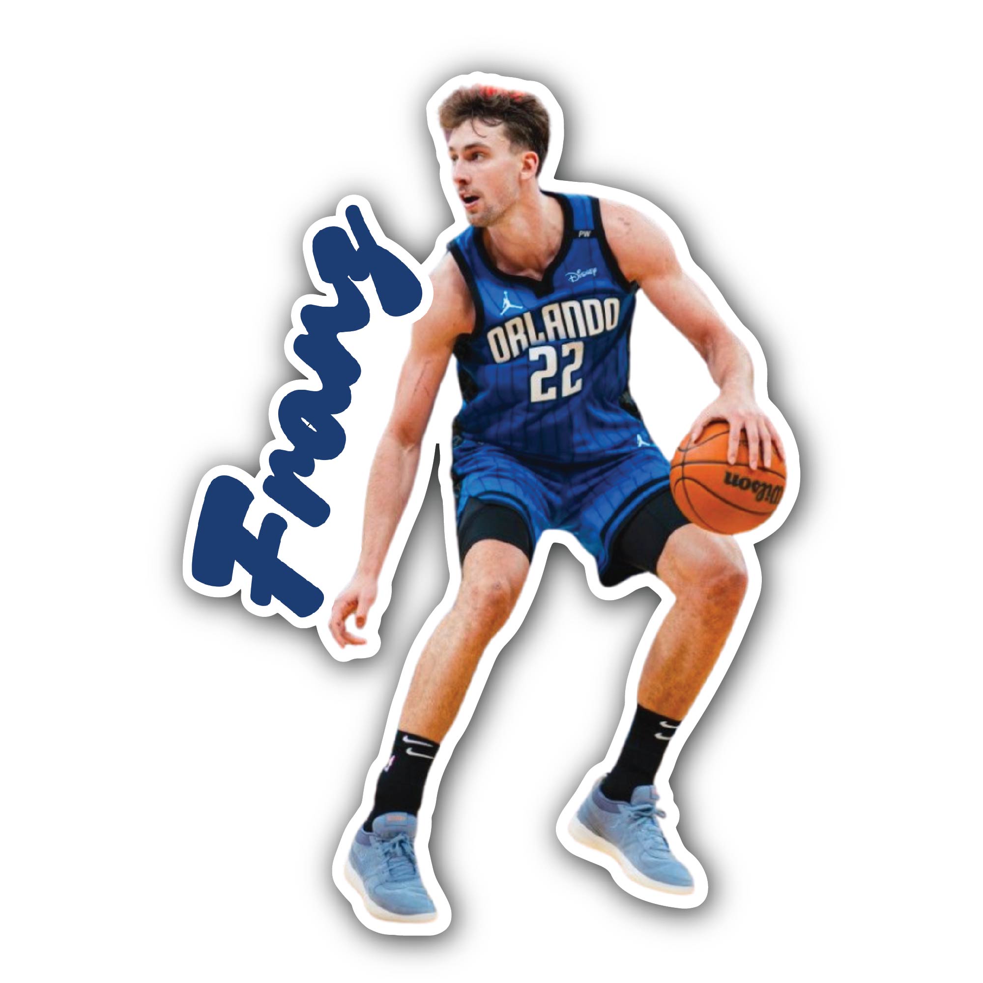 Franz Wagner Sticker, Waterproof Vinyl Decal Sticker Indoor Or Outdoor 2 (Pieces) 3" and 5"