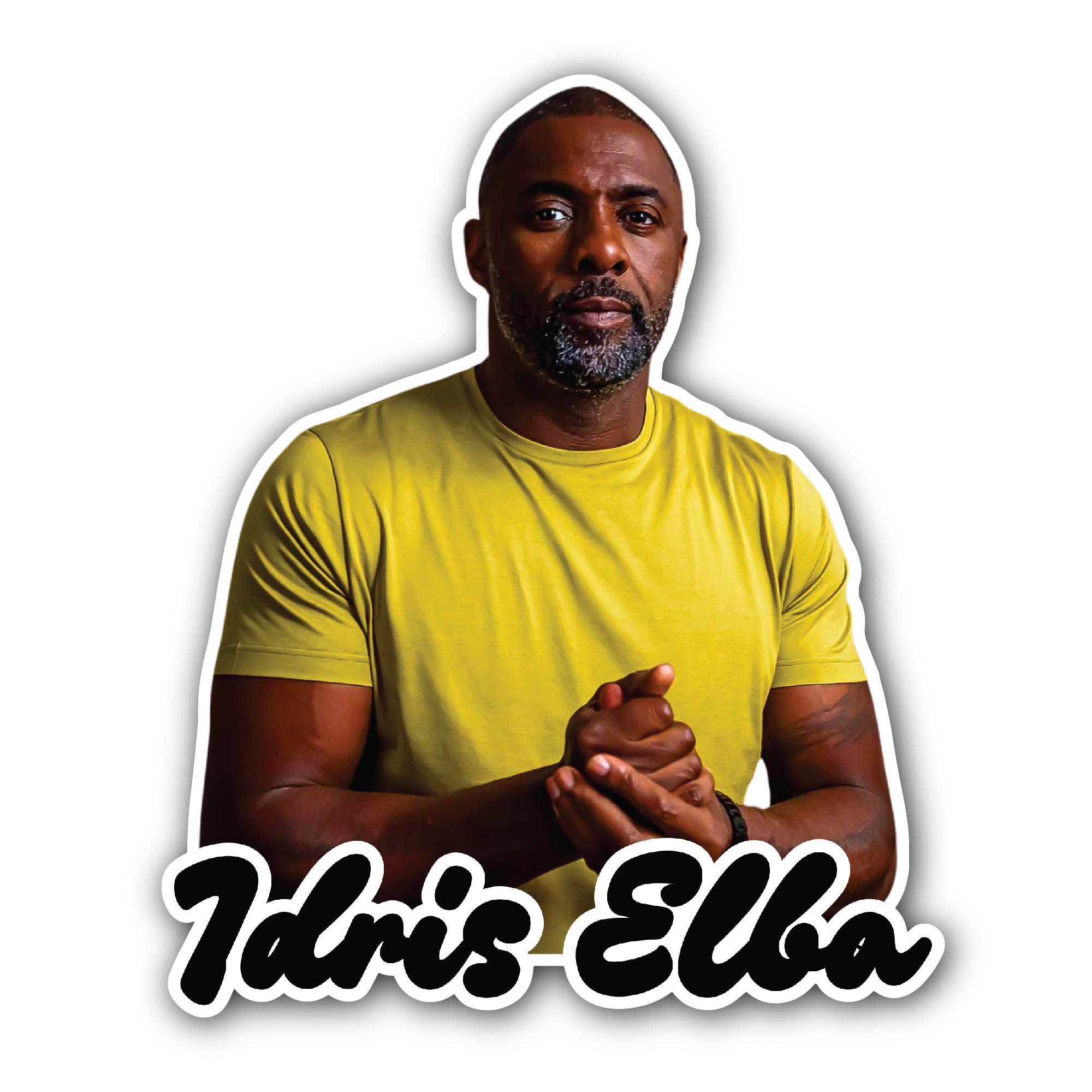 Idris Elba Sticker, Waterproof Vinyl Decal Sticker Indoor Or Outdoor 2 (Pieces) 3" and 5"