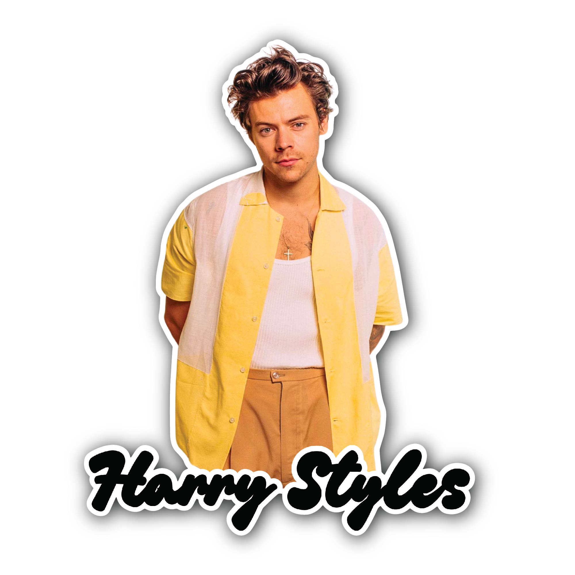 Harry Styles Sticker, Waterproof Vinyl Decal Sticker Indoor Or Outdoor 2 (Pieces) 3" and 5"