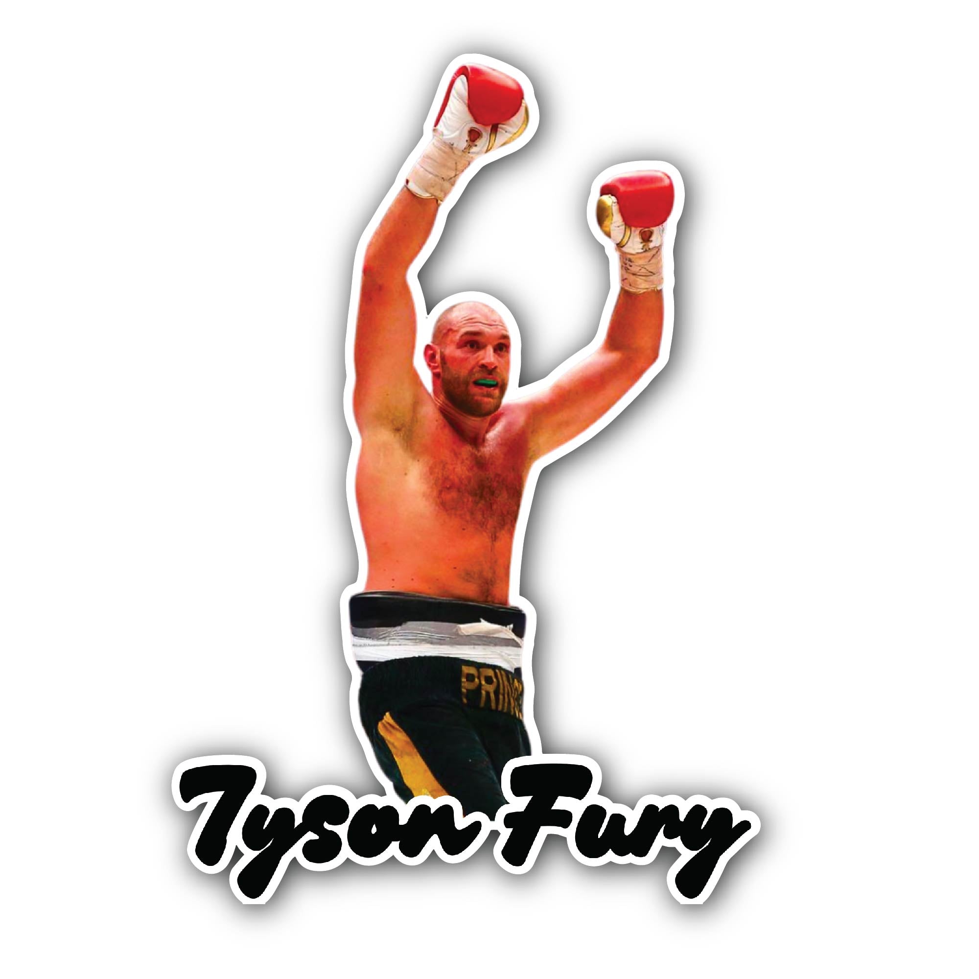 Tyson Fury Sticker, Waterproof Vinyl Decal Sticker Indoor Or Outdoor 2 (Pieces) 3" and 5"