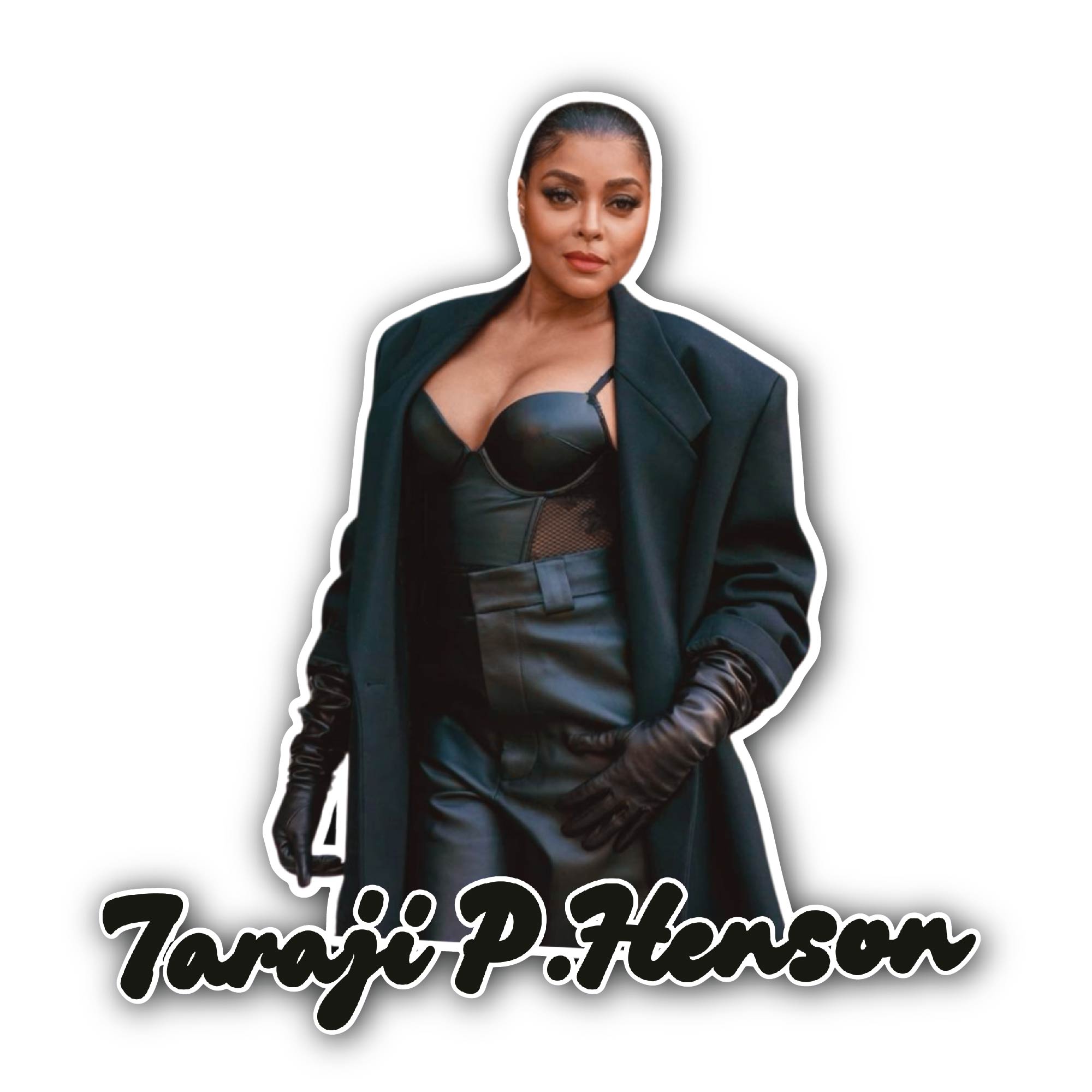 Taraji P. Henson Sticker, Waterproof Vinyl Decal Sticker Indoor Or Outdoor 2 (Pieces) 3" and 5"