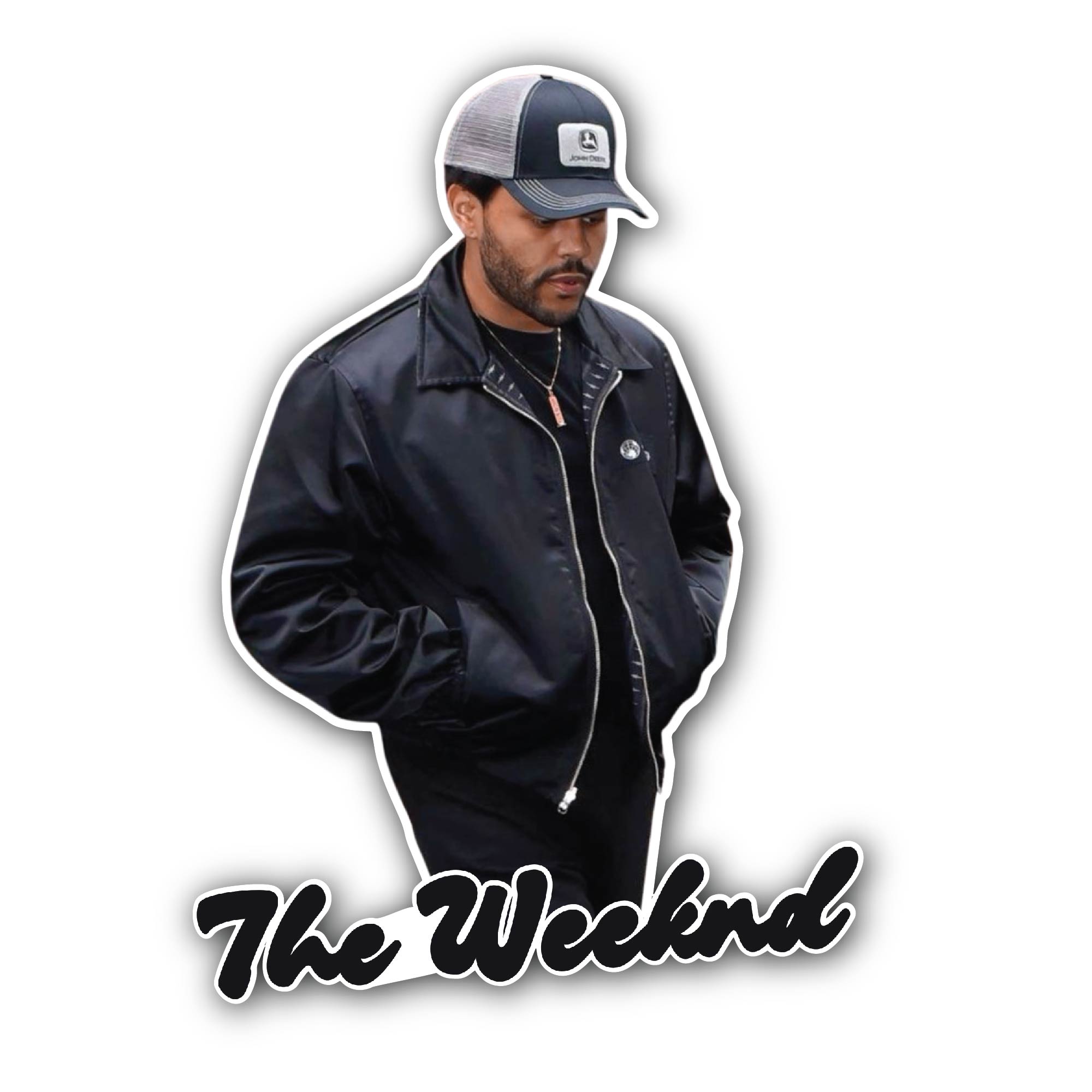 The Weeknd Sticker, Waterproof Vinyl Decal Sticker Indoor Or Outdoor 2 (Pieces) 3" and 5"