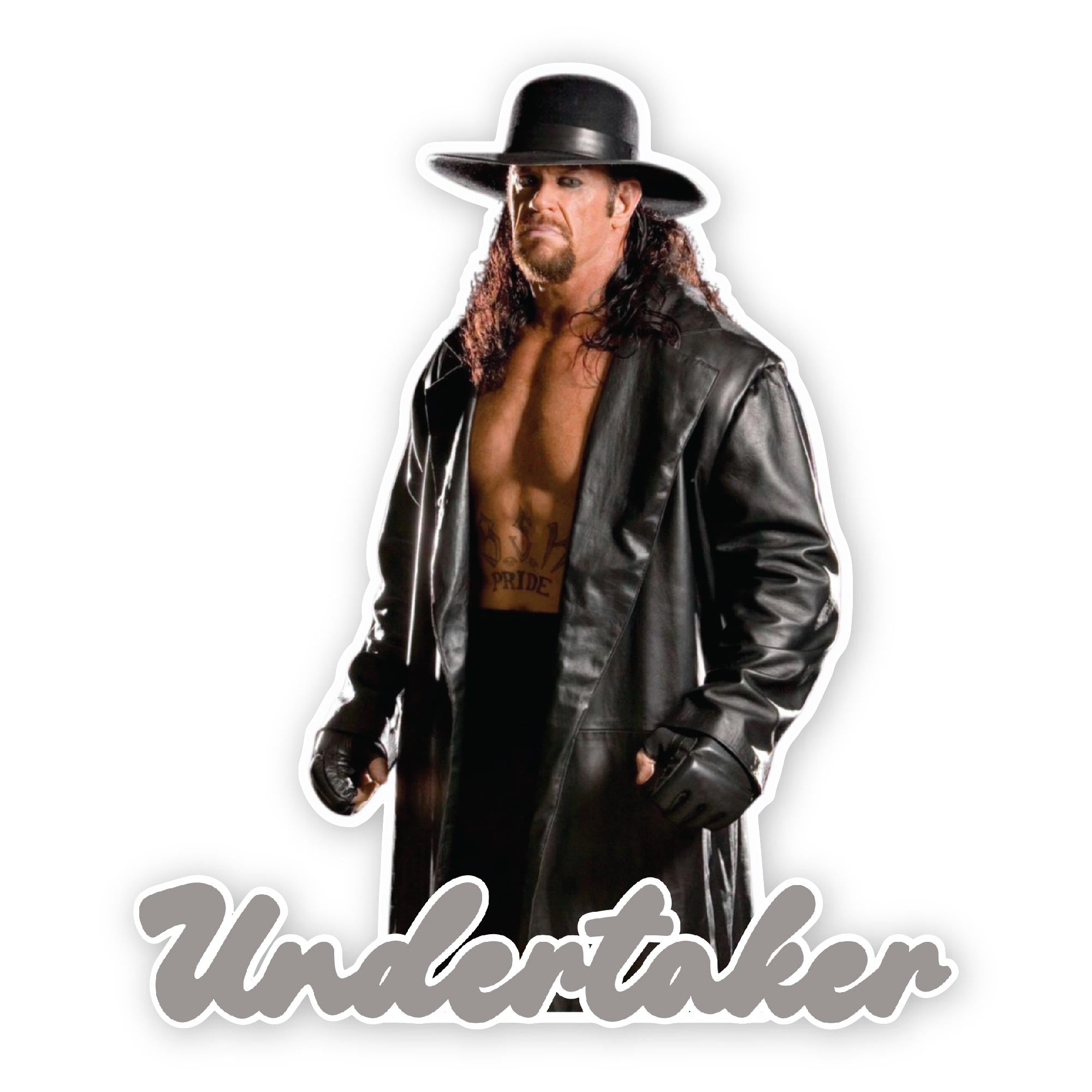 The Undertaker Sticker, Waterproof Vinyl Decal Sticker Indoor Or Outdoor 2 (Pieces) 3" and 5"