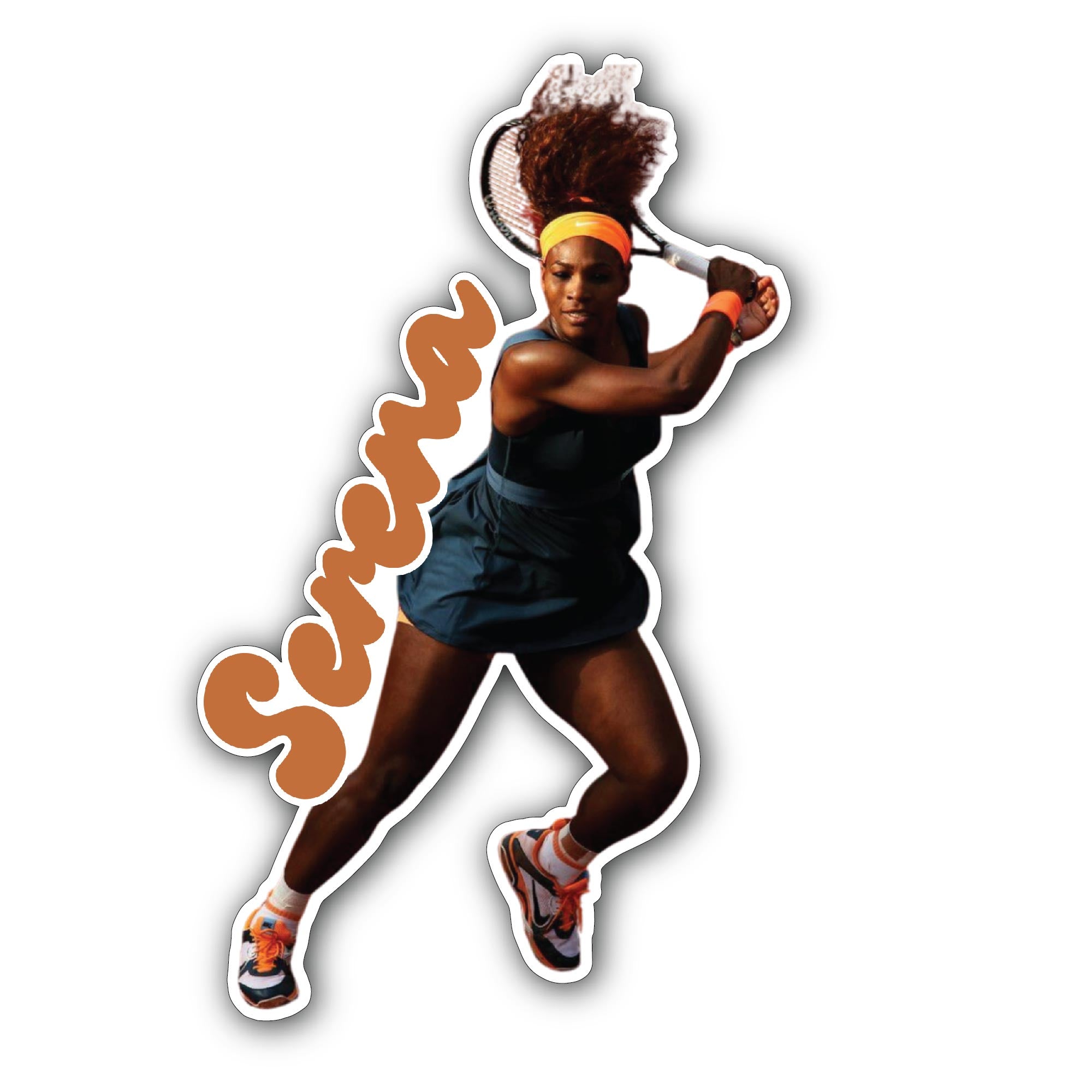 Serena Williams Sticker, Waterproof Vinyl Decal Sticker Indoor Or Outdoor 2 (Pieces) 3" and 5"