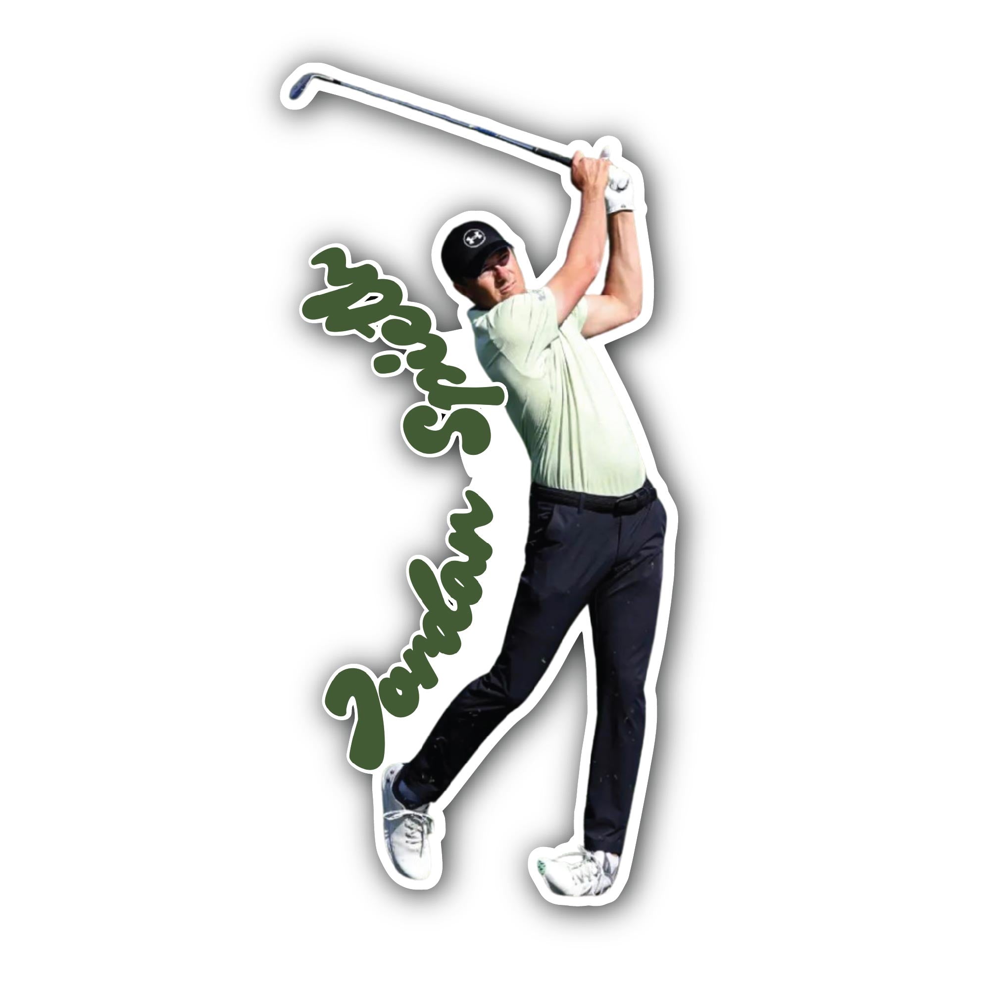 Jordan Spieth Sticker, Waterproof Vinyl Decal Sticker Indoor Or Outdoor 2 (Pieces) 3" and 5"
