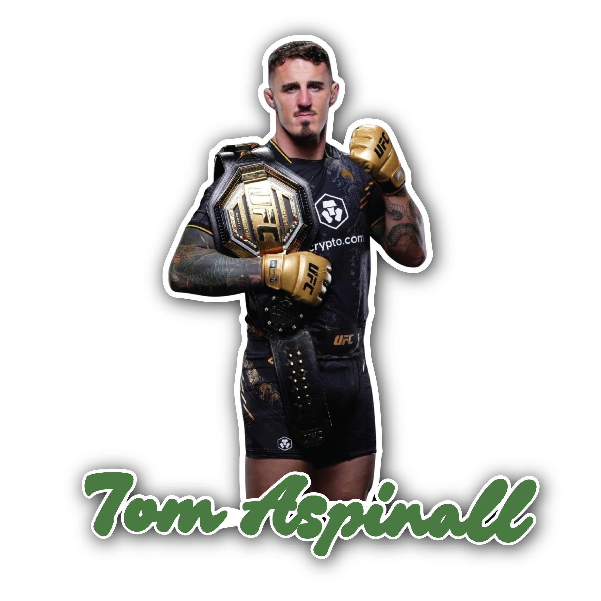 Tom Aspinall Sticker, Waterproof Vinyl Decal Sticker Indoor Or Outdoor 2 (Pieces) 3" and 5"