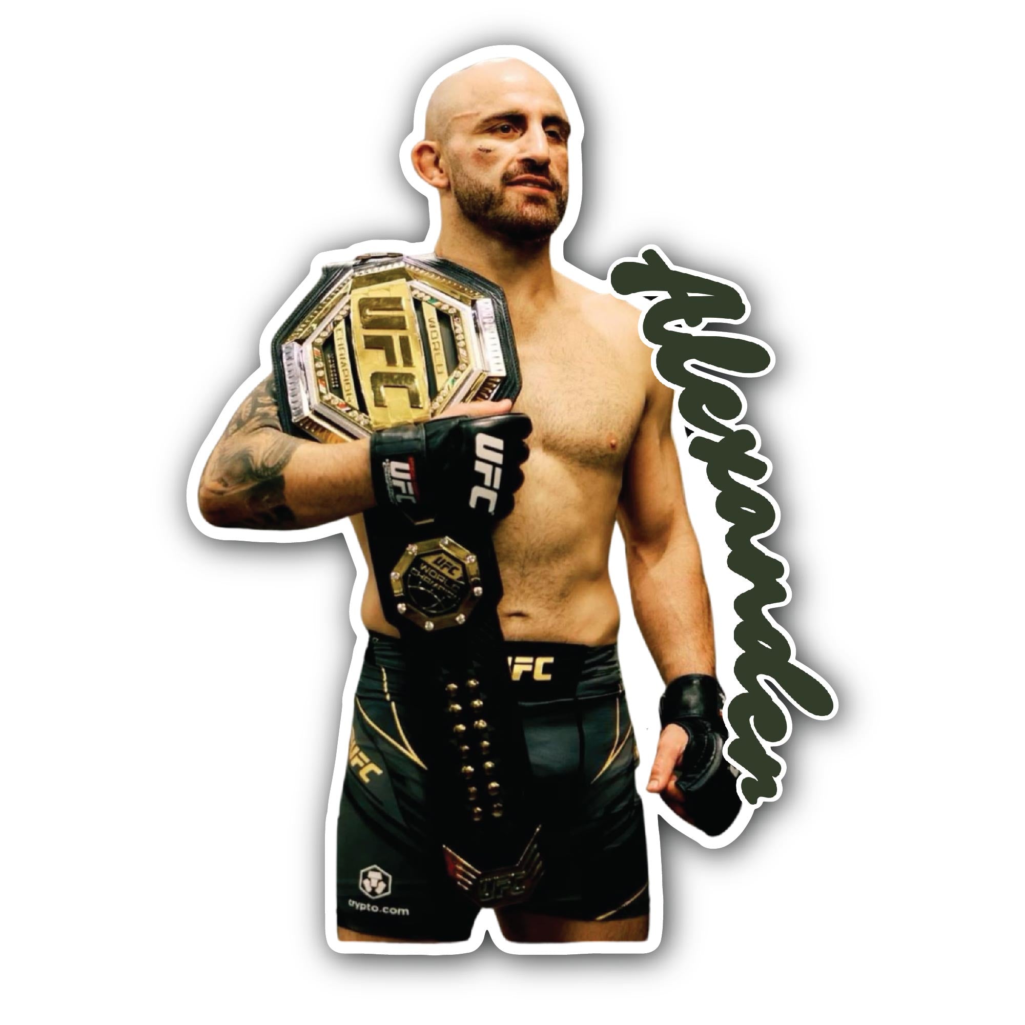 Alexander Volkanovski Sticker, Waterproof Vinyl Decal Sticker Indoor Or Outdoor 2 (Pieces) 3" and 5"