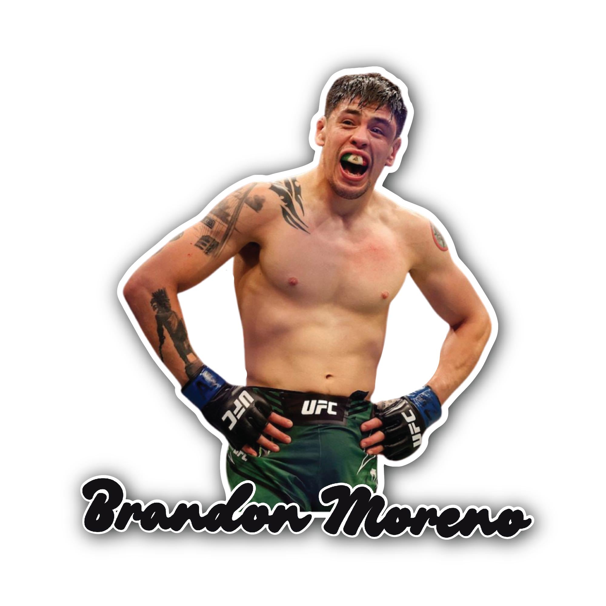 Brandon Moreno Sticker, Waterproof Vinyl Decal Sticker Indoor Or Outdoor 2 (Pieces) 3" and 5"