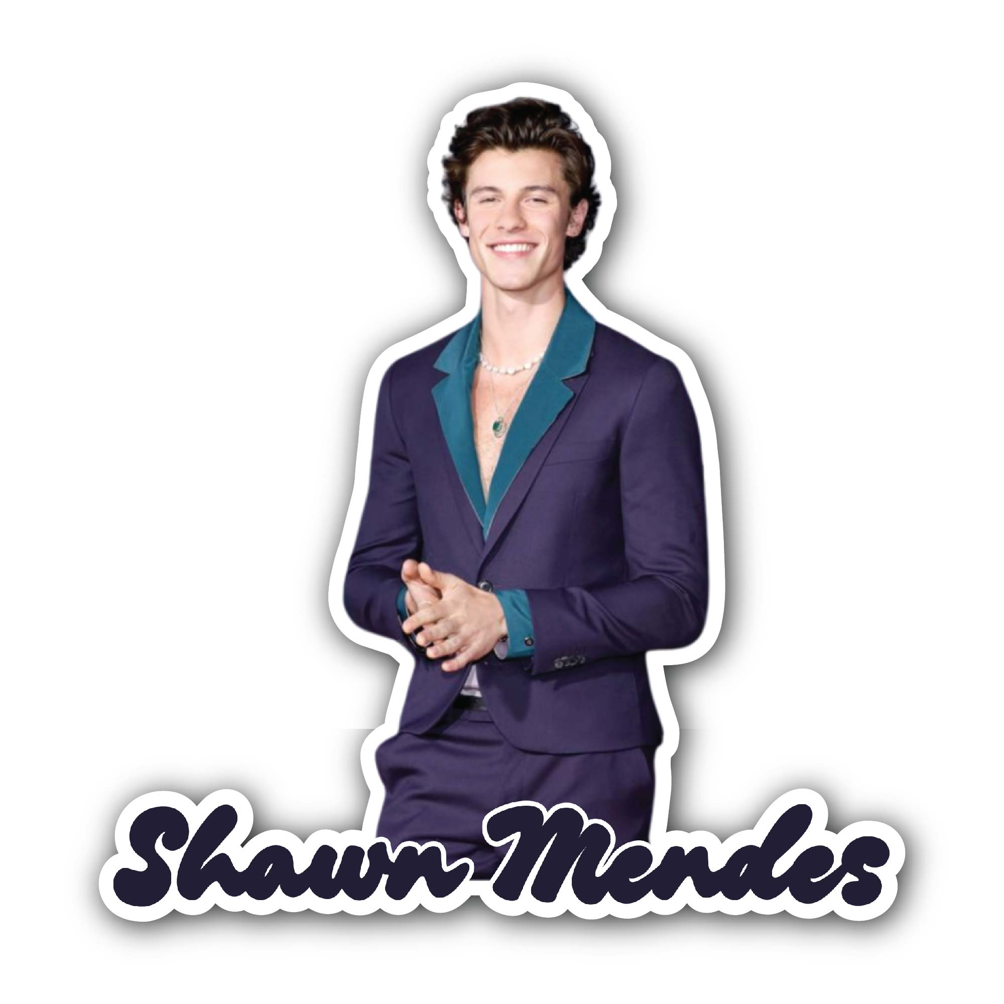 Shawn Mendes Sticker, Waterproof Vinyl Decal Sticker Indoor Or Outdoor 2 (Pieces) 3" and 5"