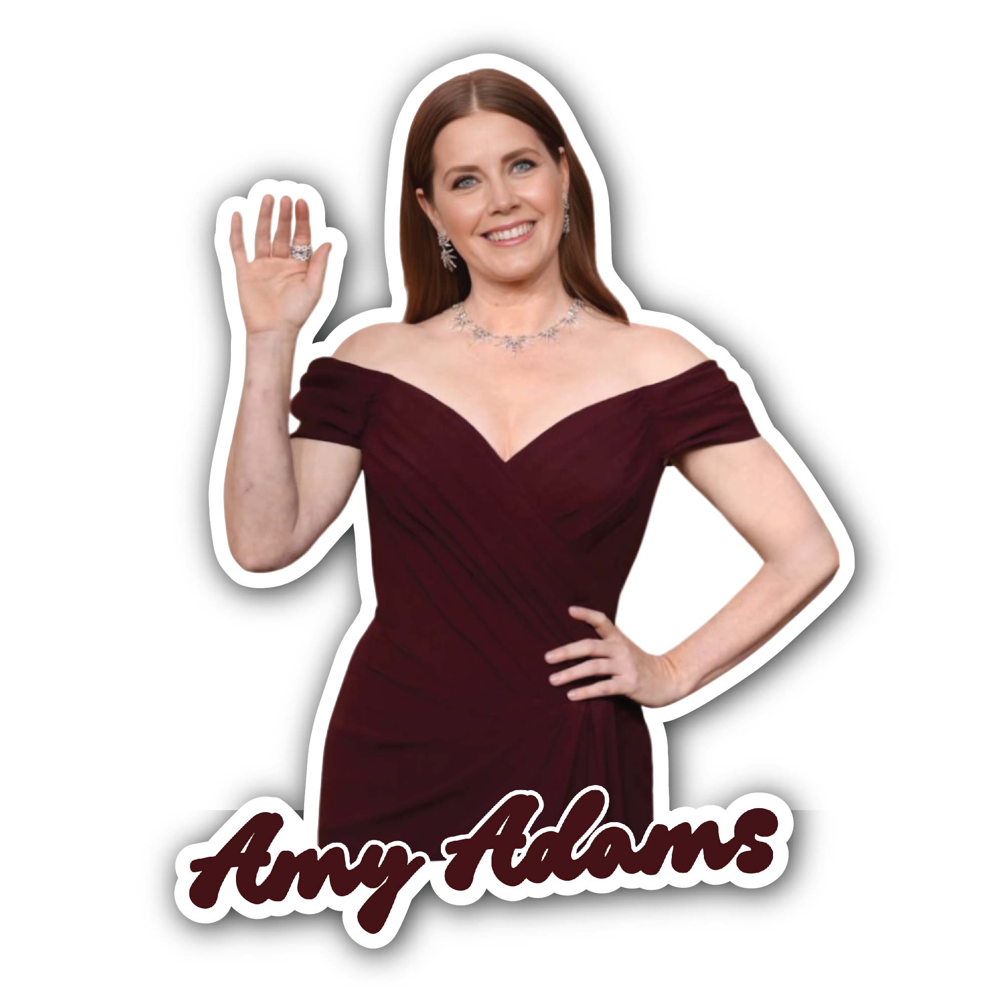 Amy Adams Sticker, Waterproof Vinyl Decal Sticker Indoor Or Outdoor 2 (Pieces) 3" and 5"