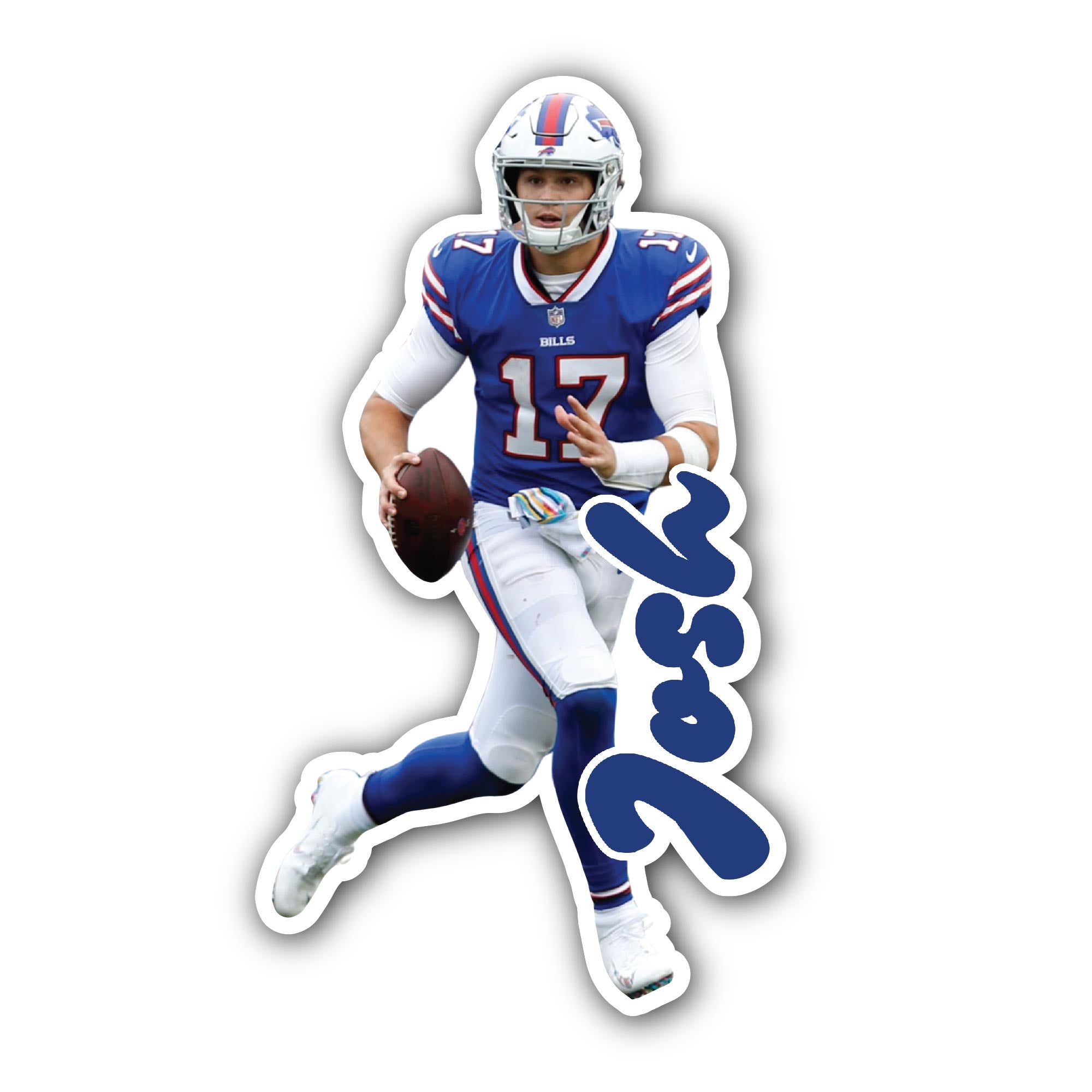 Josh Allen Sticker, Waterproof Vinyl Decal Sticker Indoor Or Outdoor 2 (Pieces) 3" and 5"