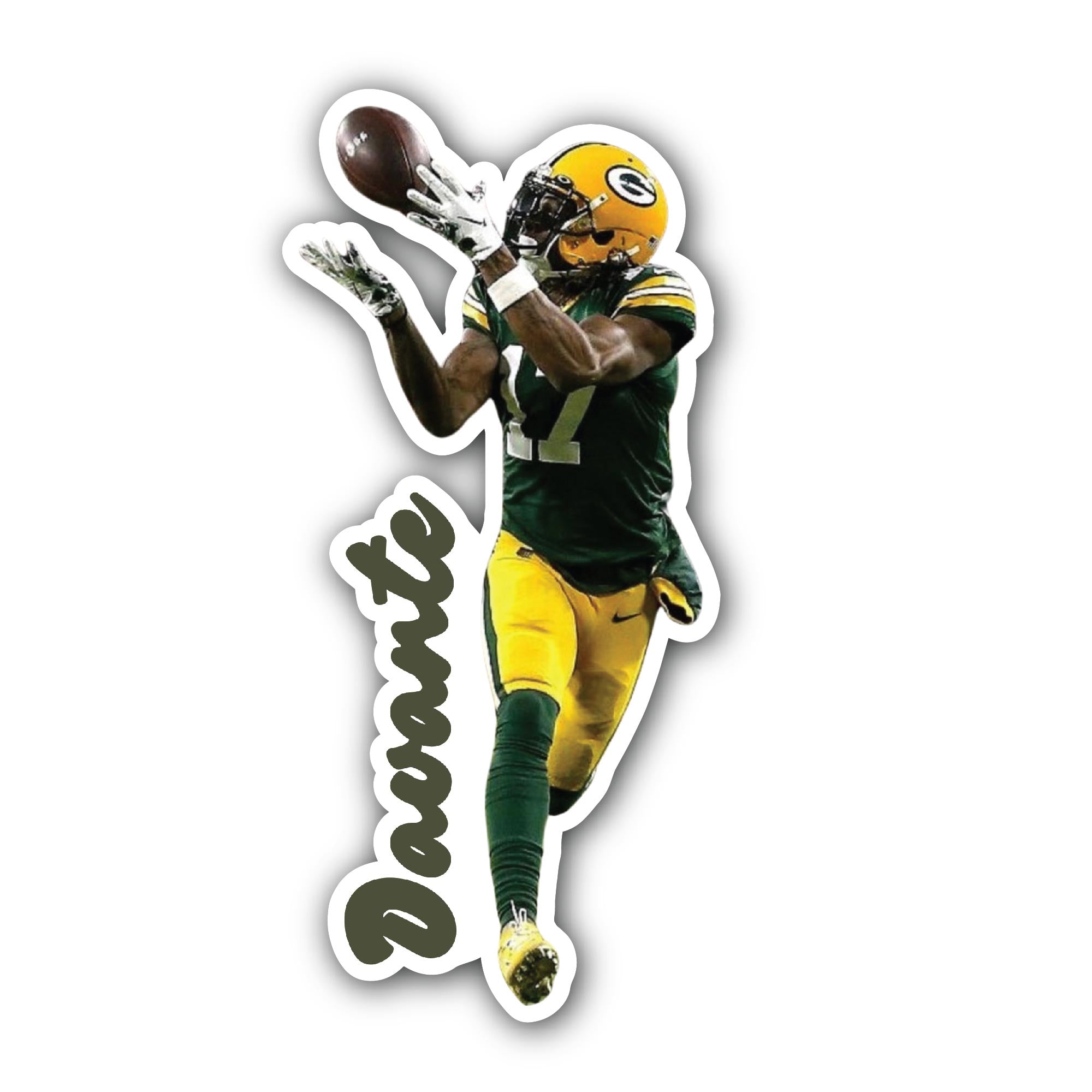 Davante Adams Sticker, Waterproof Vinyl Decal Sticker Indoor Or Outdoor 2 (Pieces) 3" and 5"