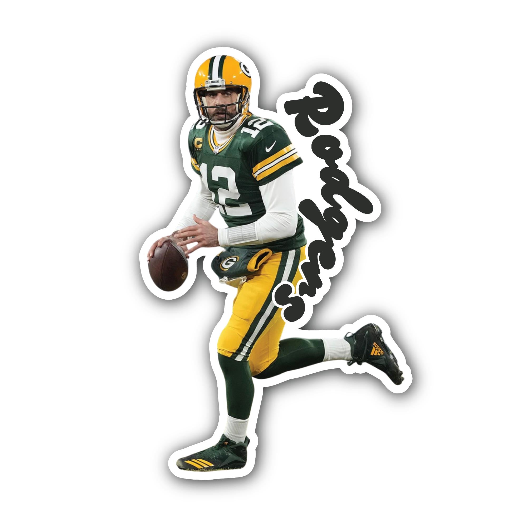 Aaron Rodgers Sticker, Waterproof Vinyl Decal Sticker Indoor Or Outdoor 2 (Pieces) 3" and 5"