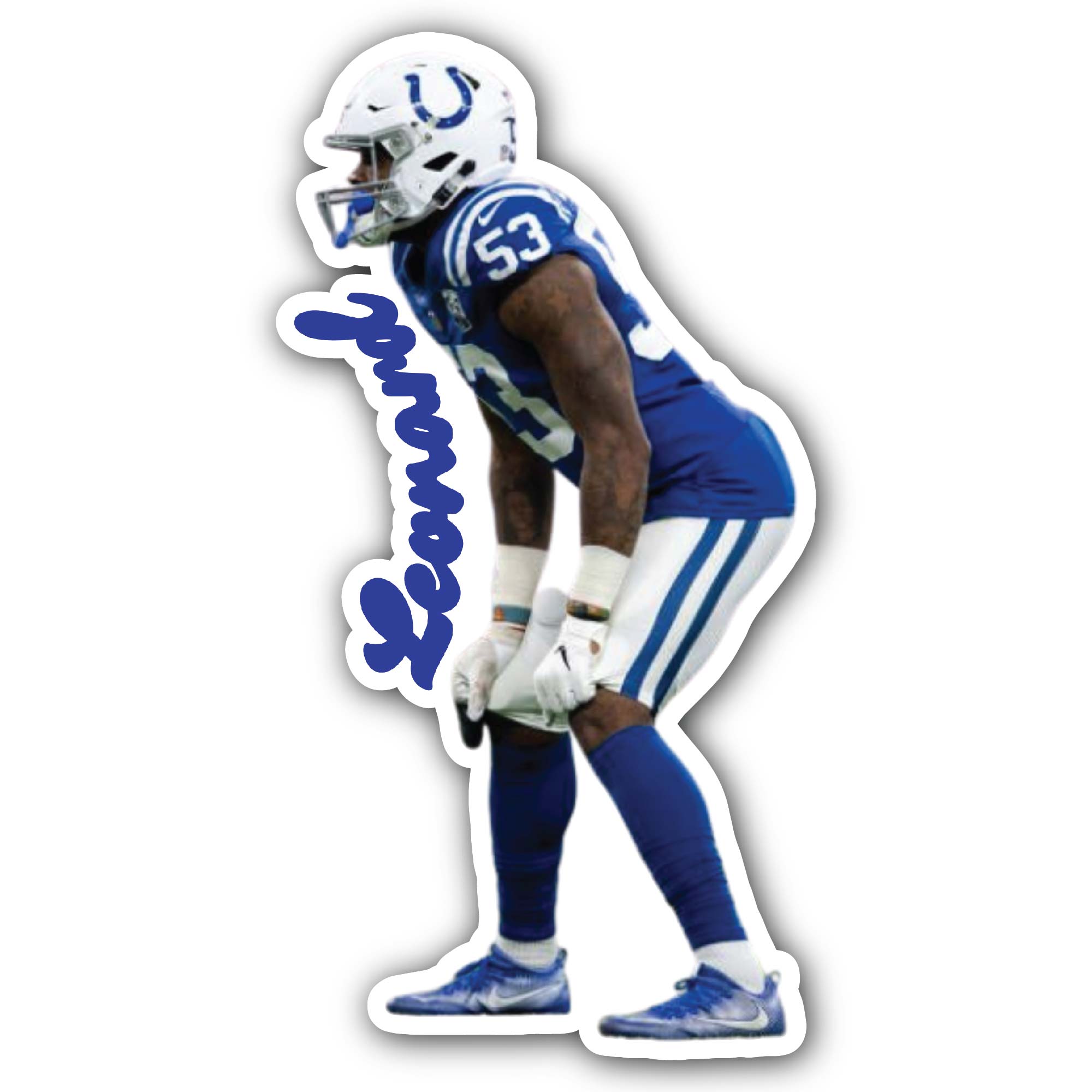 Leonard Sticker, Waterproof Vinyl Decal Sticker Indoor Or Outdoor 2 (Pieces) 3" and 5"