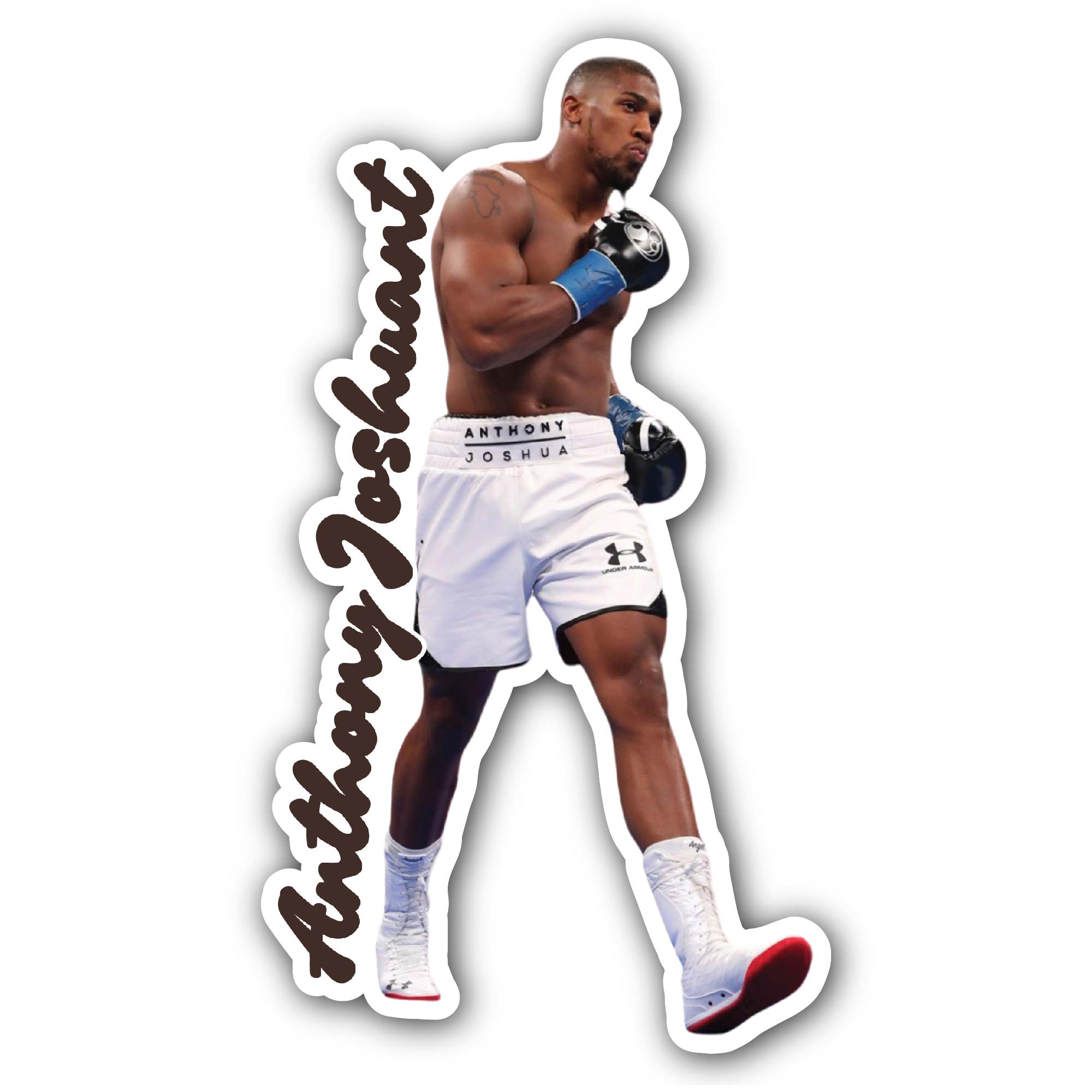 Anthony Joshua Sticker, Waterproof Vinyl Decal Sticker Indoor Or Outdoor 2 (Pieces) 3" and 5"