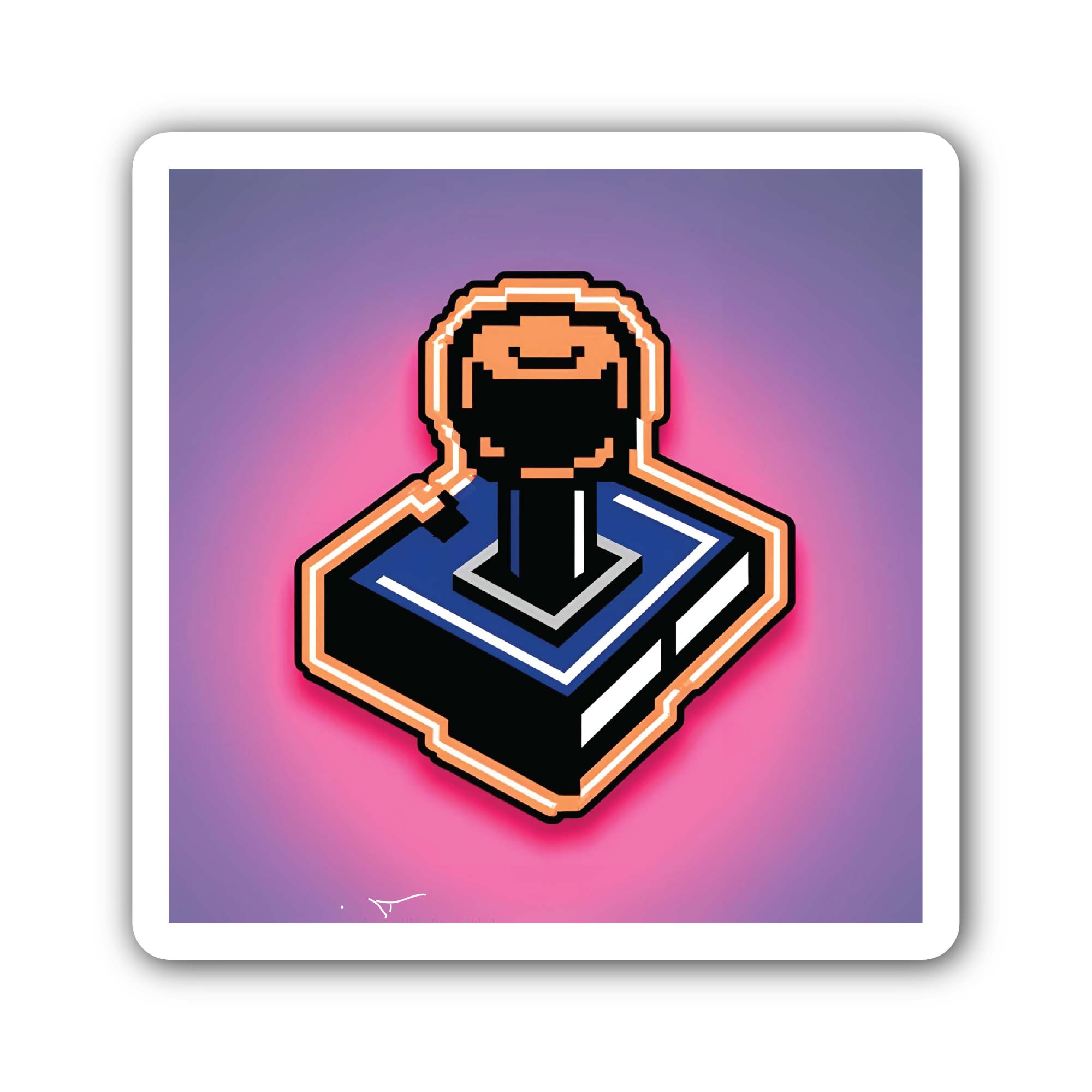 Video Game Joystick Sticker, Waterproof Vinyl Decal Sticker Indoor Or Outdoor 2 (Pieces) 3" and 5"