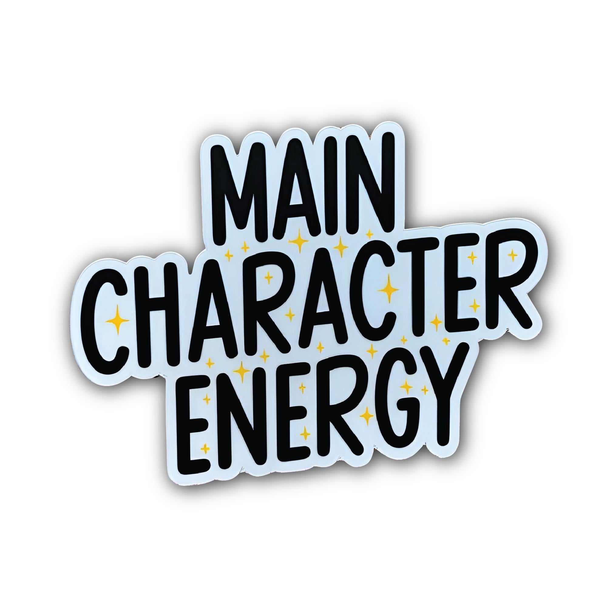 Main Character Energy Sticker, Waterproof Vinyl Decal Sticker Indoor Or Outdoor 2 (Pieces) 3" and 5"