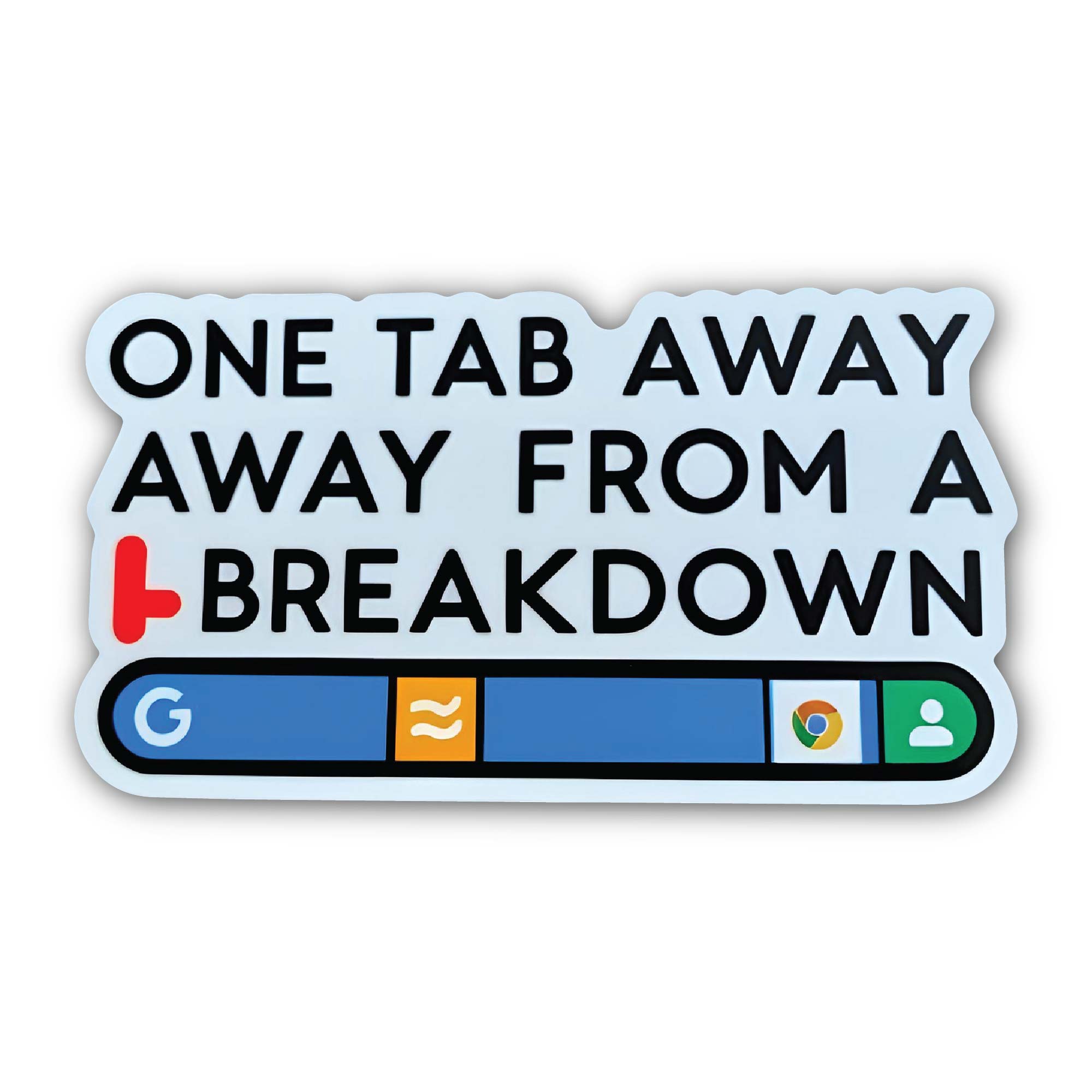 Breakdown Browser Sticker, Waterproof Vinyl Decal Sticker Indoor Or Outdoor 2 (Pieces) 3" and 5"