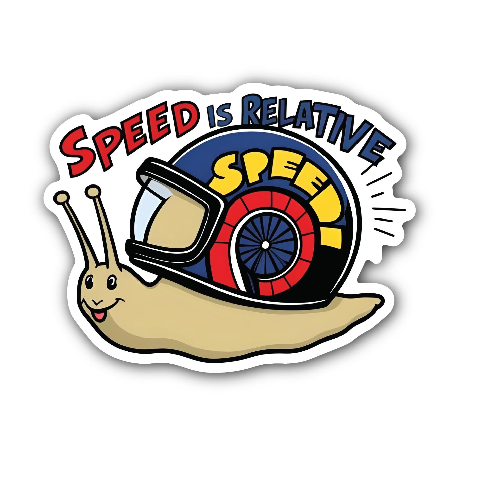 Speed Snail Sticker, Waterproof Vinyl Decal Sticker Indoor Or Outdoor 2 (Pieces) 3" and 5"