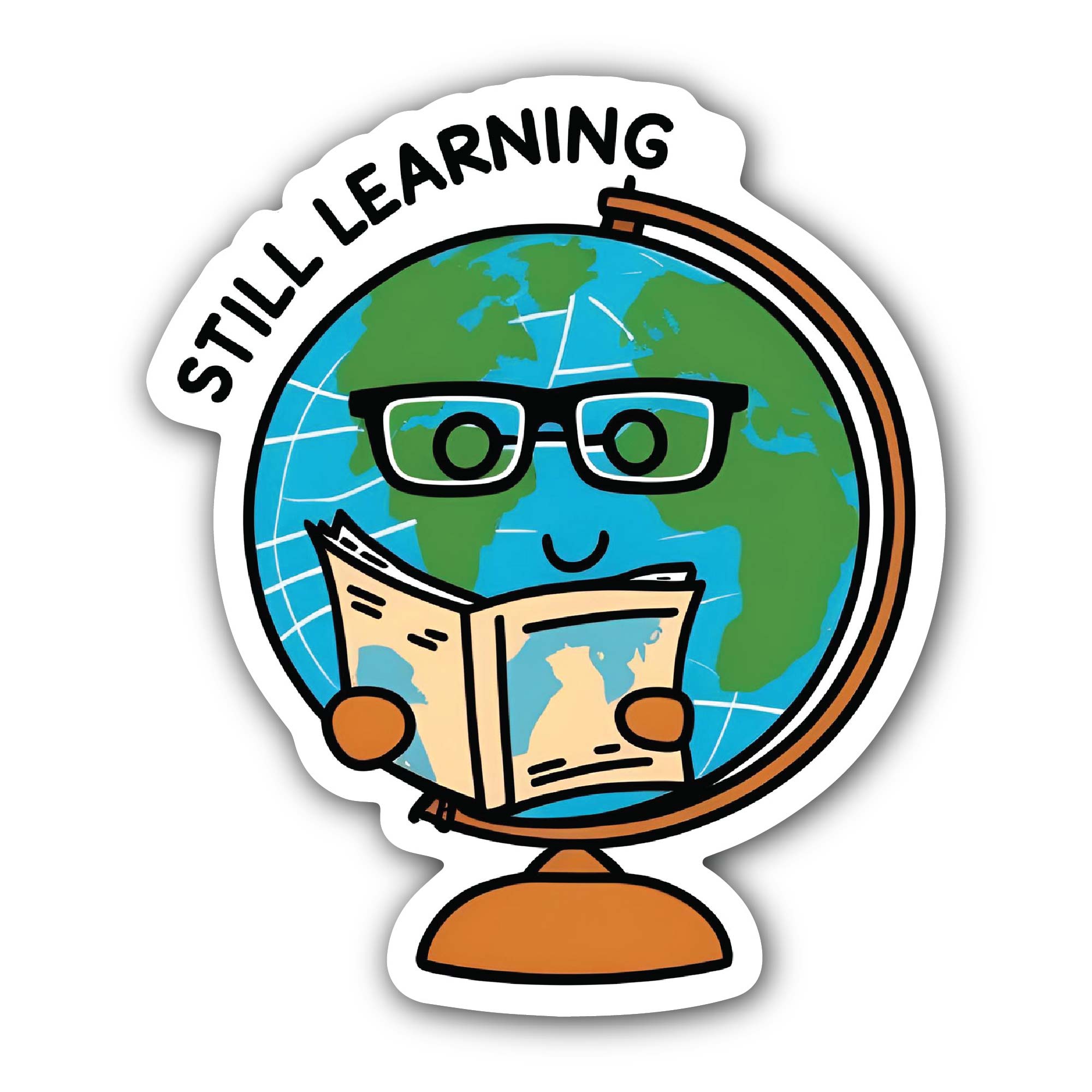 Still Learning Sticker, Waterproof Vinyl Decal Sticker Indoor Or Outdoor 2 (Pieces) 3" and 5"