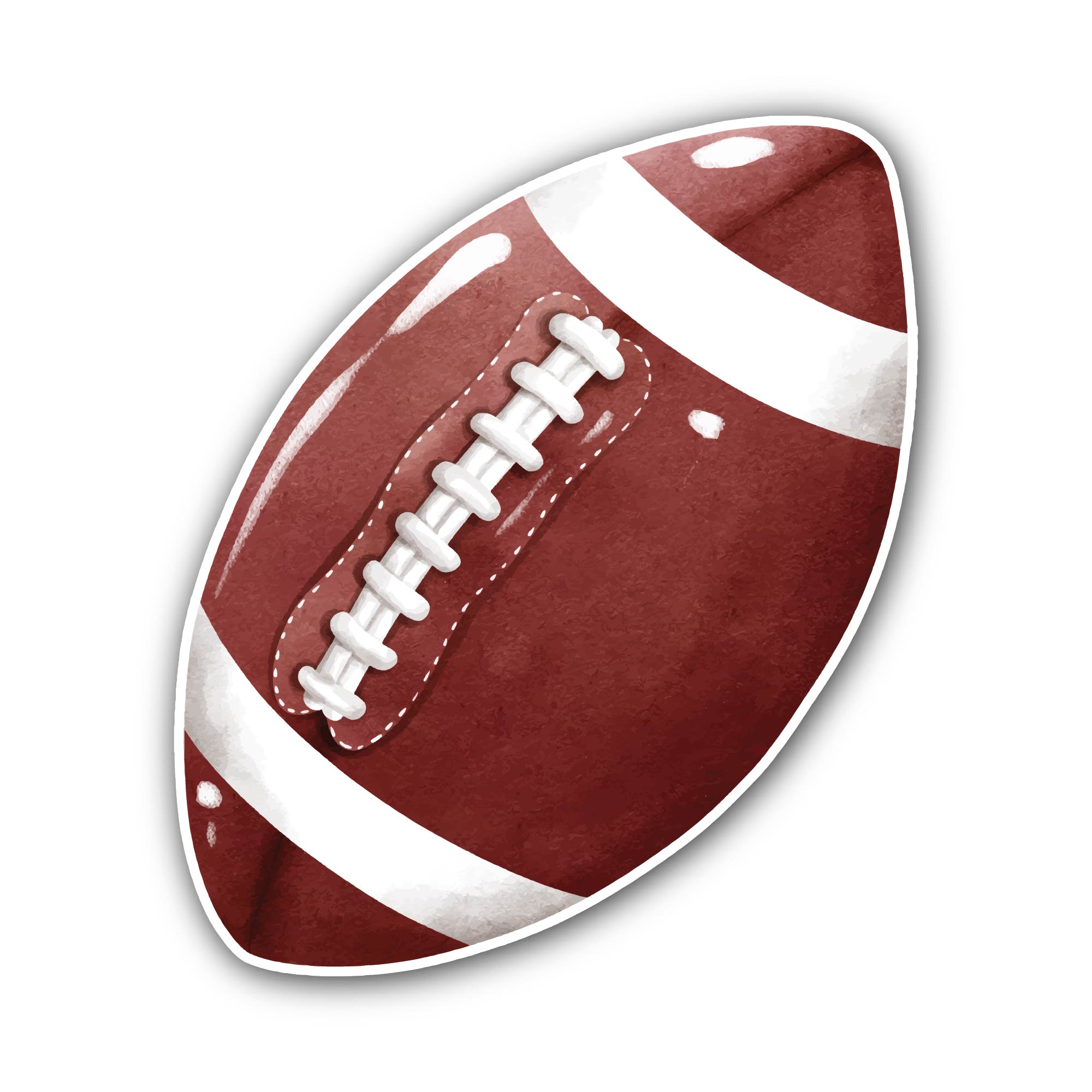 American football Sticker, Waterproof Vinyl Decal Sticker Indoor Or Outdoor 2 (Pieces) 3" and 5"