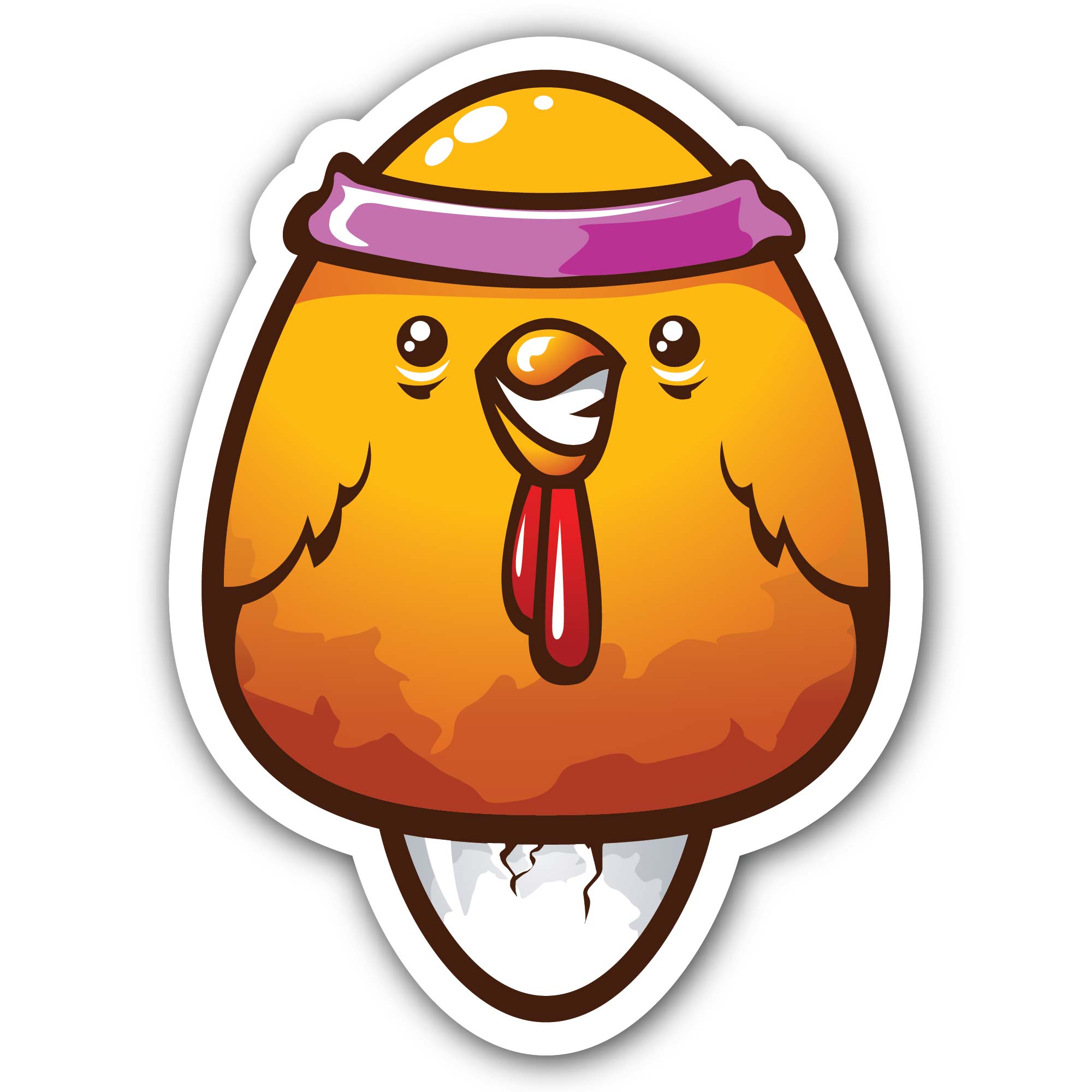 Samurai Chick Sticker, Waterproof Vinyl Decal Sticker Indoor Or Outdoor 2 (Pieces) 3" and 5"