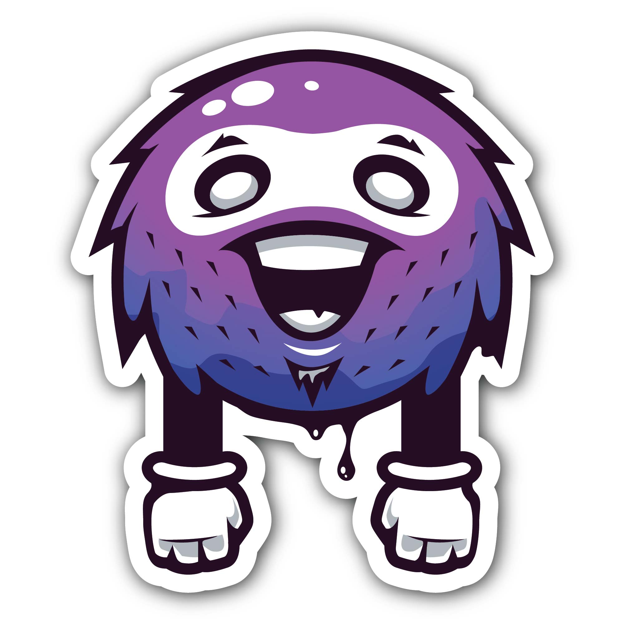 Monstre graffiti Sticker, Waterproof Vinyl Decal Sticker Indoor Or Outdoor 2 (Pieces) 3" and 5"