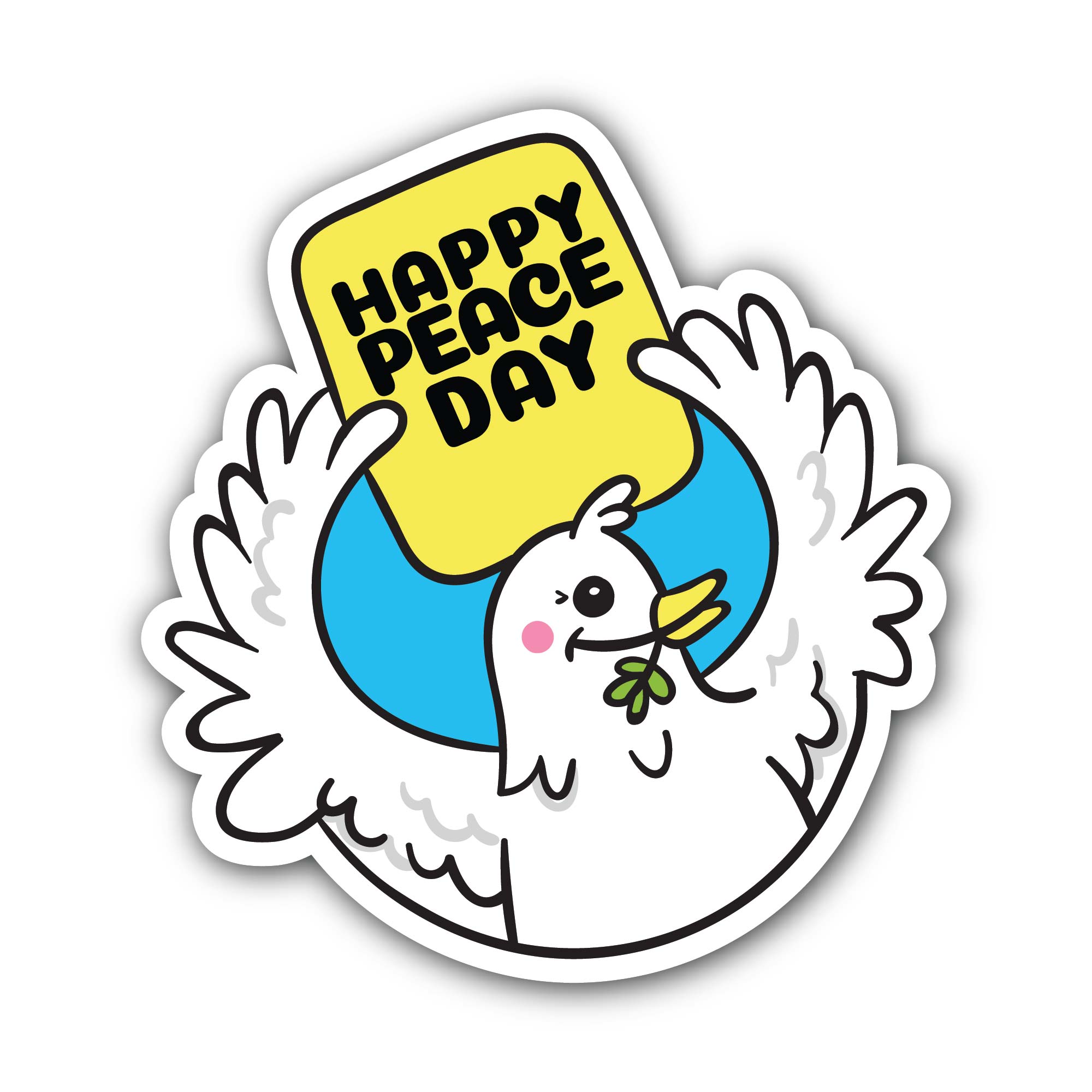 Peace Sticker, Waterproof Vinyl Decal Sticker Indoor Or Outdoor 2 (Pieces) 3" and 5"