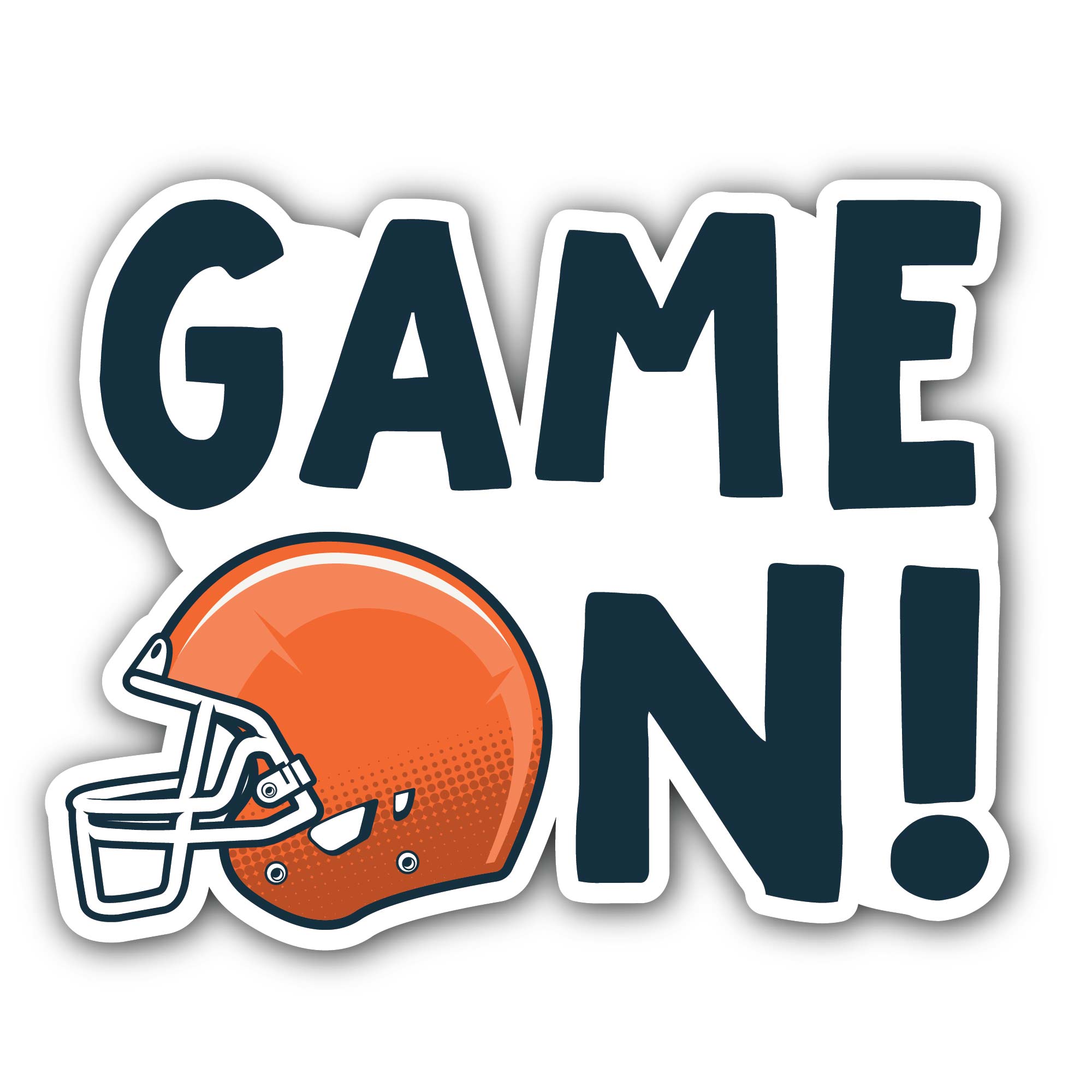 Game On Sticker, Waterproof Vinyl Decal Sticker Indoor Or Outdoor 2 (Pieces) 3" and 5"